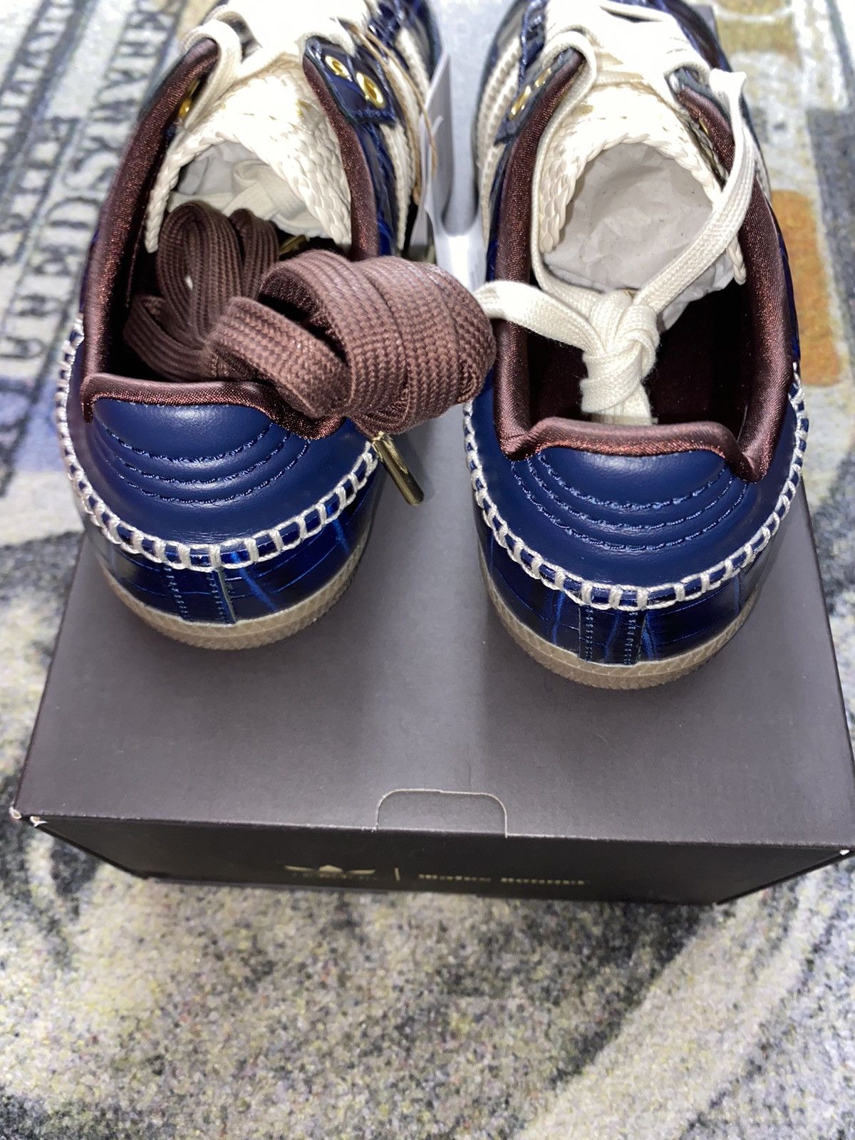 Adidas × Wales Bonner Adidas Samba Wales Bonner Navy Croc (8 Womens) Size US 7 / EU 40 - 4 Thumbnail