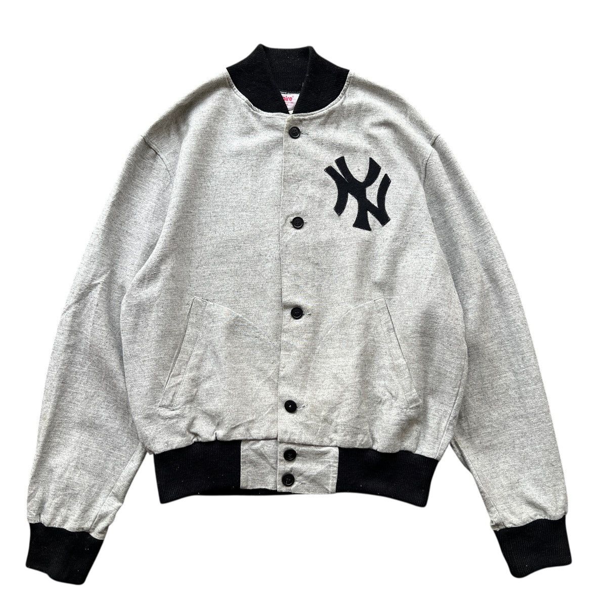New York Yankees Vintage 80s 90s New York Yankees Empire Button Bomber Jacket Size US L / EU 52-54 / 3 - 1 Thumbnail
