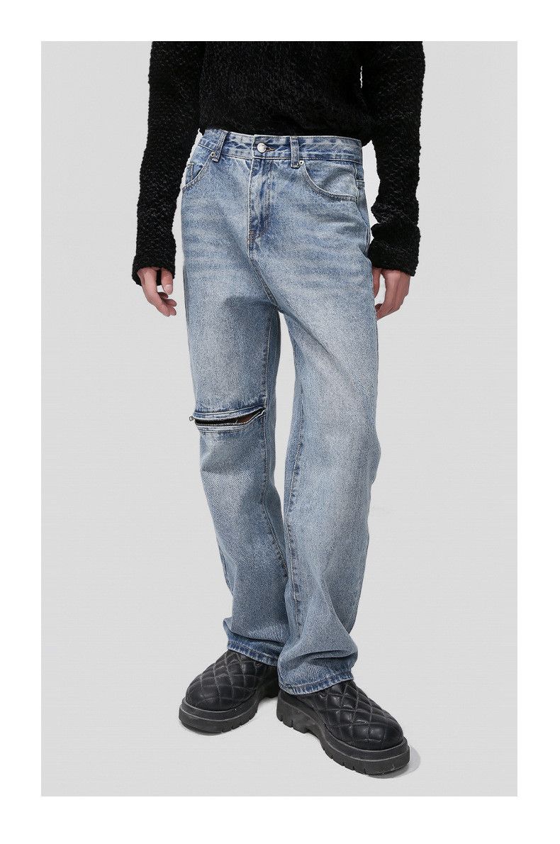 Japanese Brand Trendy street washed high street loose ripped jeans Size US 32 / EU 48 - 3 Thumbnail