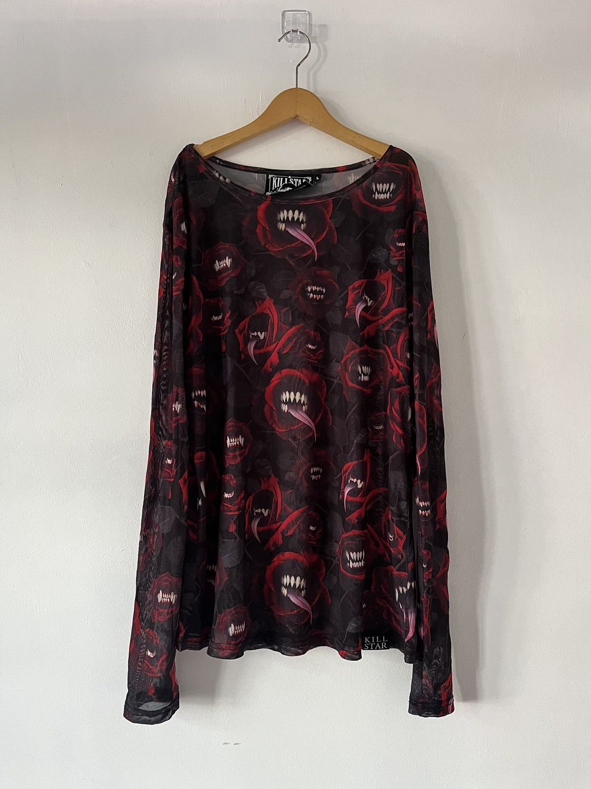 Killstar VINTAGE KILLSTAR MESH TOP LONG SLEEVE Size US M / EU 48-50 / 2 - 2 Thumbnail