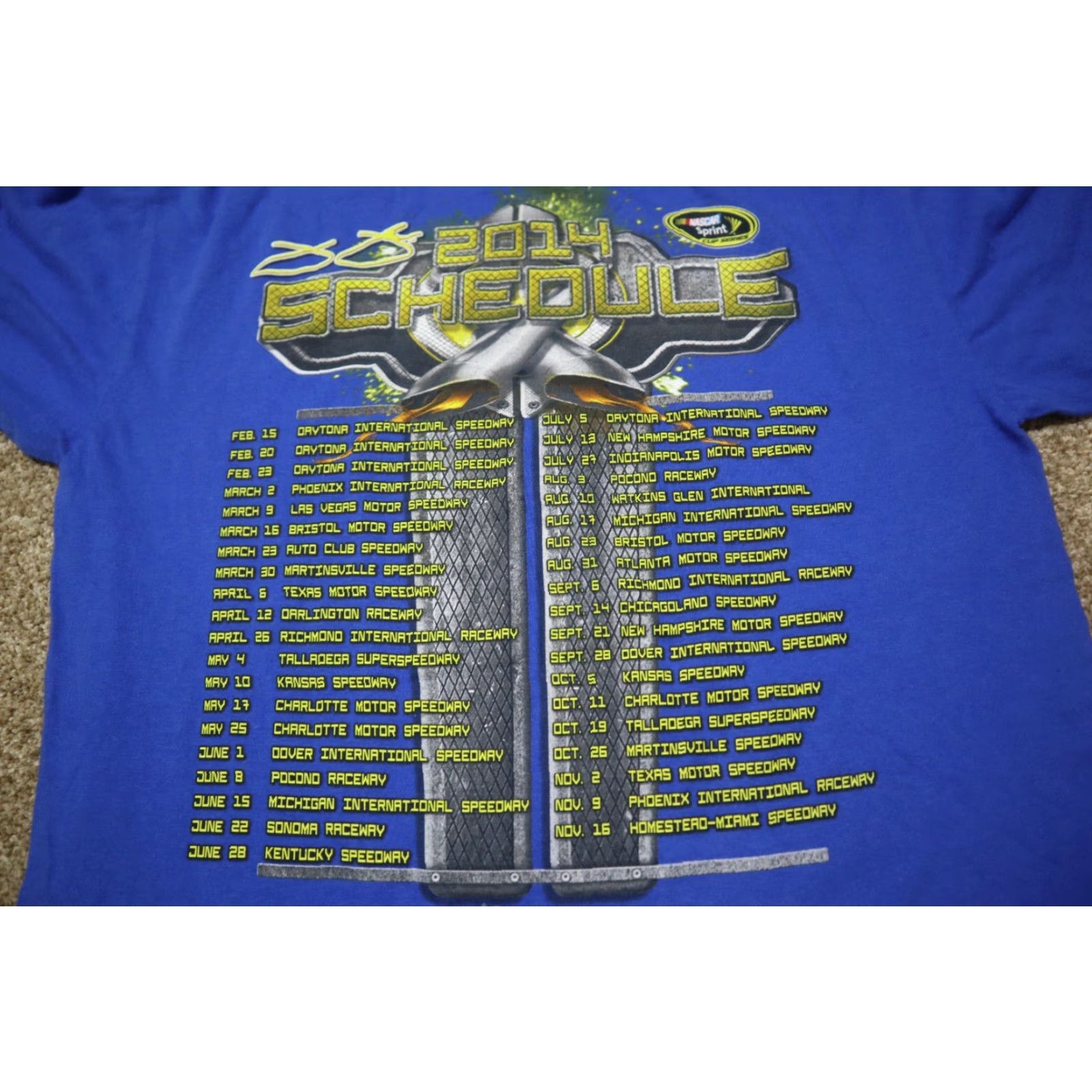 Vintage VINTAGE Chase Nascar Jimmie Johnson Graphic T-Shirt 2014 US Sprint Cup Men’s Medium Blue Nascar Mens Size US M / EU 48-50 / 2 - 7 Thumbnail