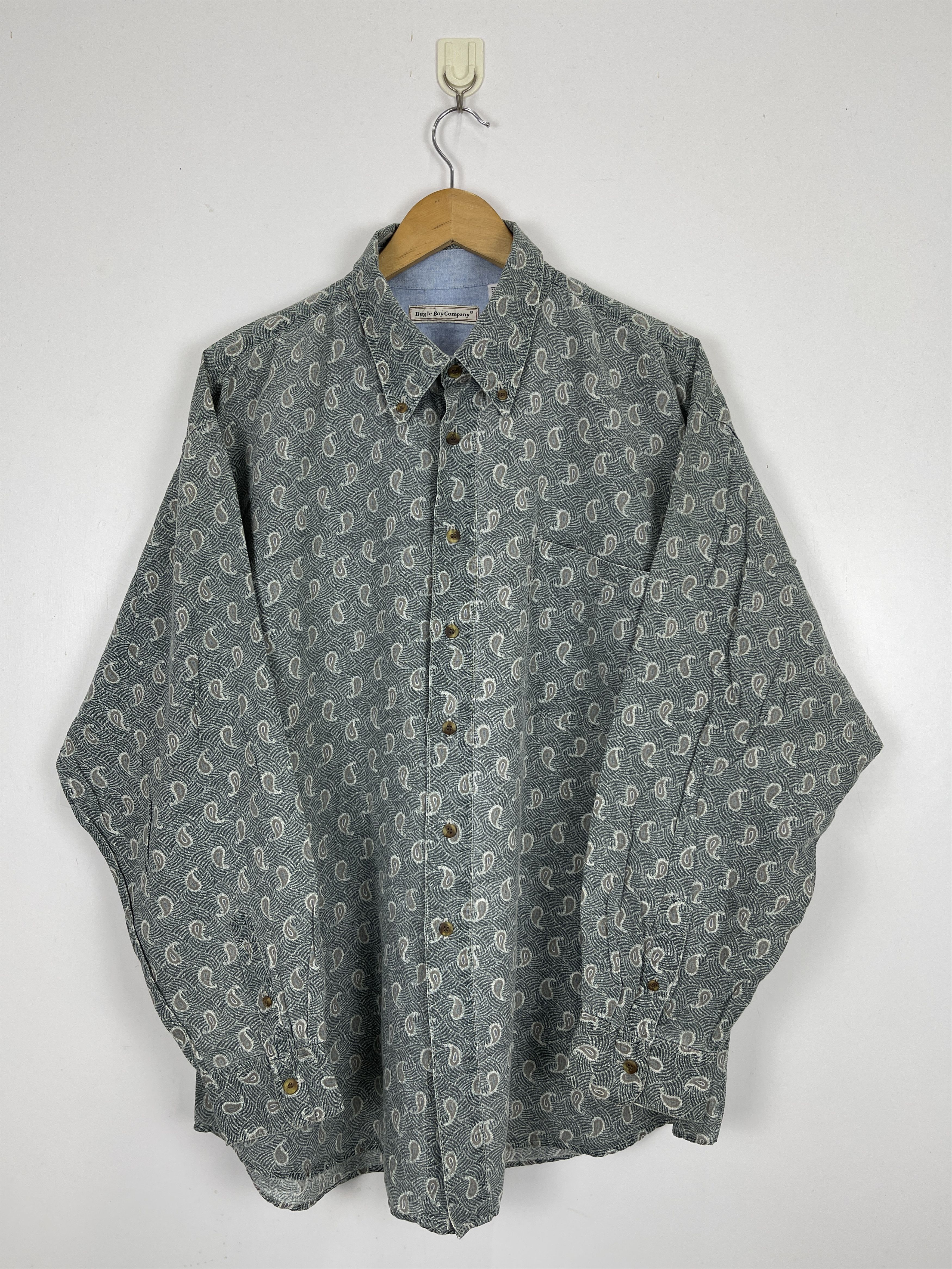 Bugle Boy × Vintage Vintage Bugle Boy Company Paisley Design Shirt TA0414 Size US XL / EU 56 / 4 - 1 Thumbnail