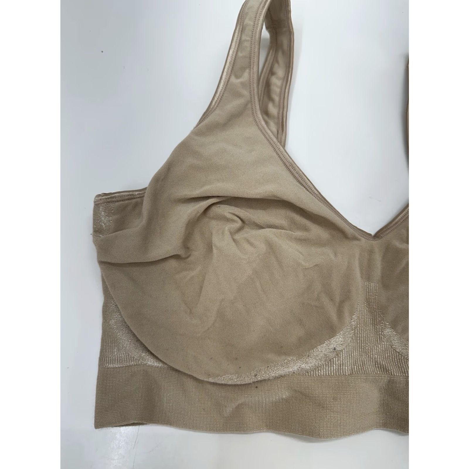 Vintage Unbranded Womens Bra Size XL Brown Wireless Size ONE SIZE - 2 Thumbnail