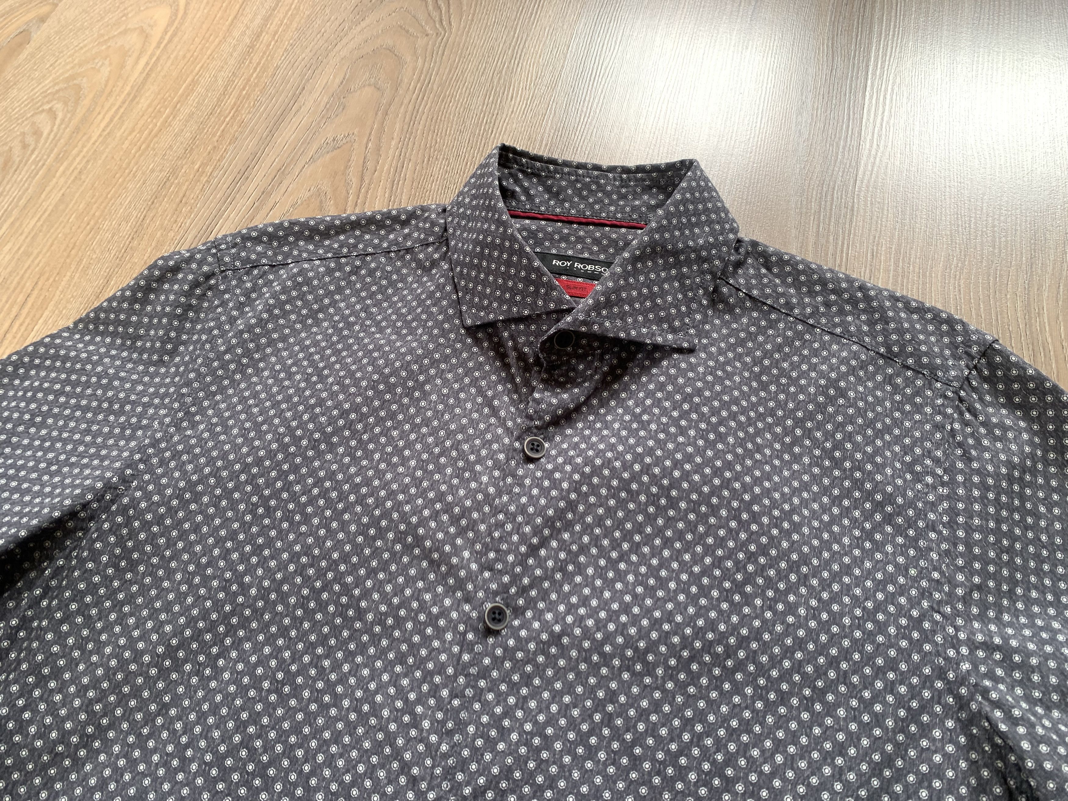 Other Roy Robson Slim Fit Button Up Long Sleeve Shirt Size US M / EU 48-50 / 2 - 4 Thumbnail