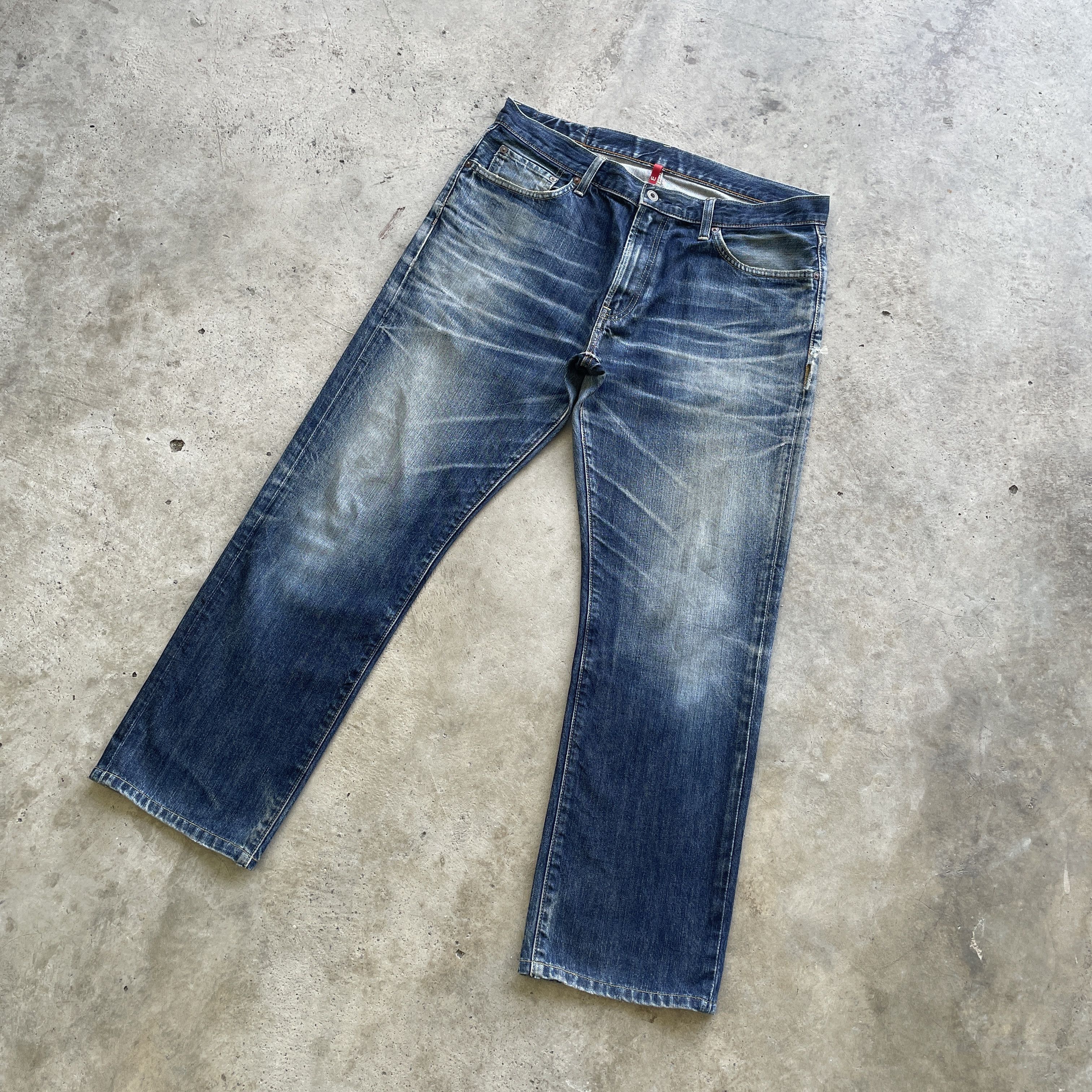 Japanese Brand W35 VINTAGE JAPANESE DISTRESSED JEANS STONEWASH FADED PANTS Size US 35 - 1 Thumbnail