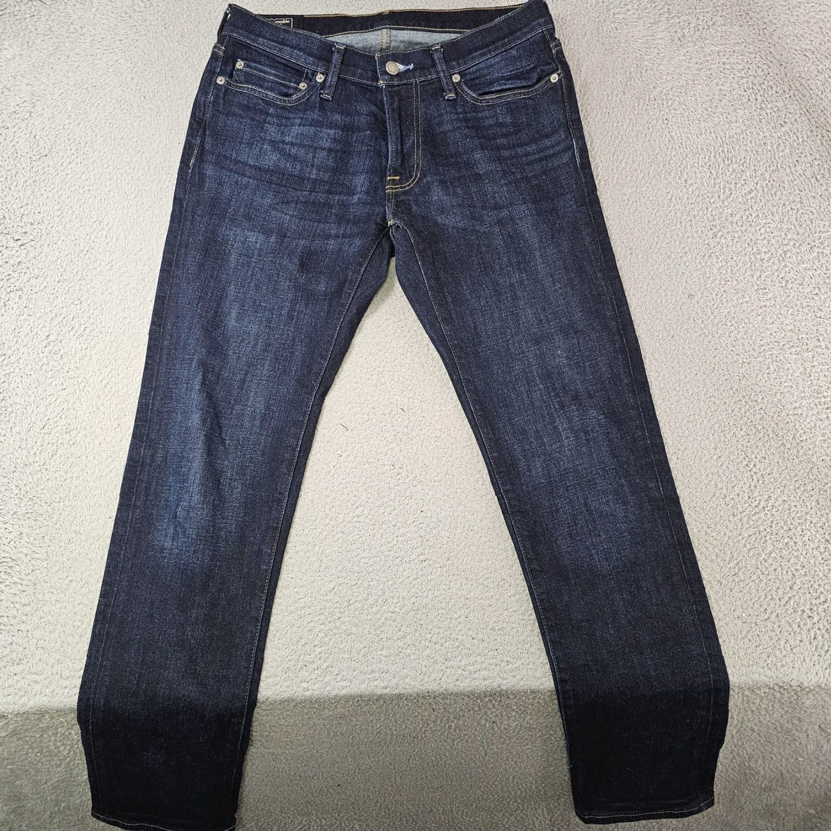 Abercrombie & Fitch Abercrombie & Fitch Langdon Skinny Jeans Mens 30x30 Dark Wash Stretch Denim Product Keywords? Size US 30 / EU 46 - 2 Thumbnail