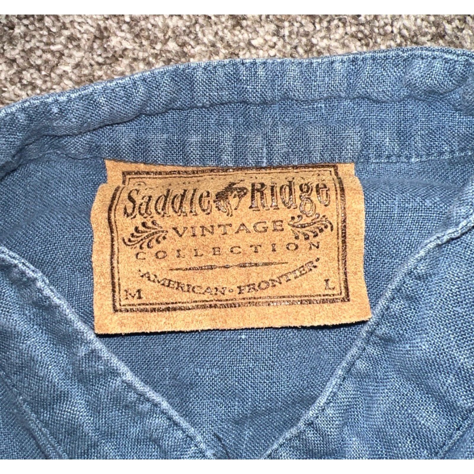 Vintage VINTAGE Saddle Ridge Western Button-Up Shirt Mens M Blue Size US M / EU 48-50 / 2 - 3 Thumbnail