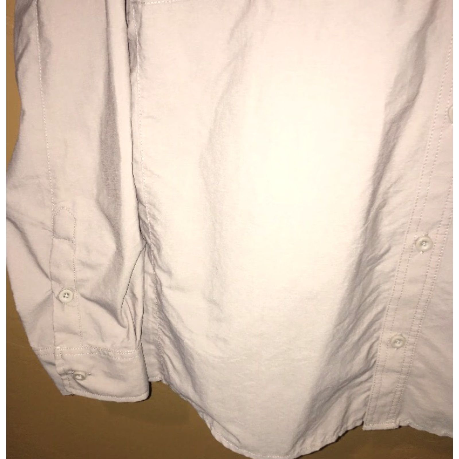 Eddie Bauer Eddie Bauer Shirt Mens Beige Button-Front Vented Fishing Style L Long Sleeve Nylon Polyester Size US L / EU 52-54 / 3 - 3 Thumbnail