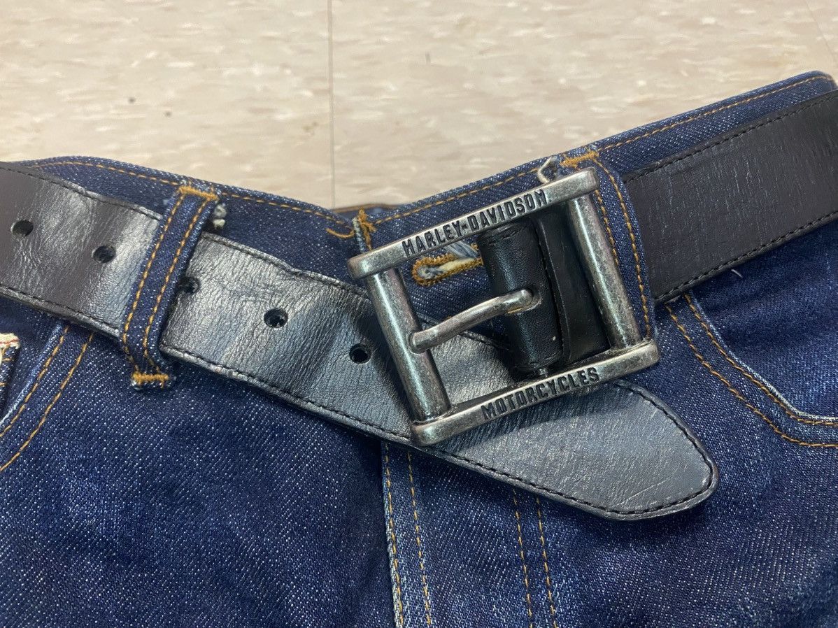 Harley Davidson × Vintage Harley davidson leather belt Size 32 - 4 Thumbnail
