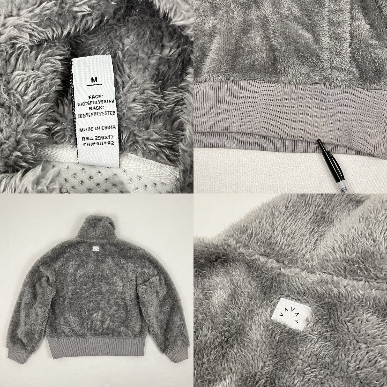 Varley Varley Duray Sherpa Pullover Womens Medium Gray Fleece Cozy Lounge Faux Sherling Size M / US 6-8 / IT 42-44 - 8 Thumbnail