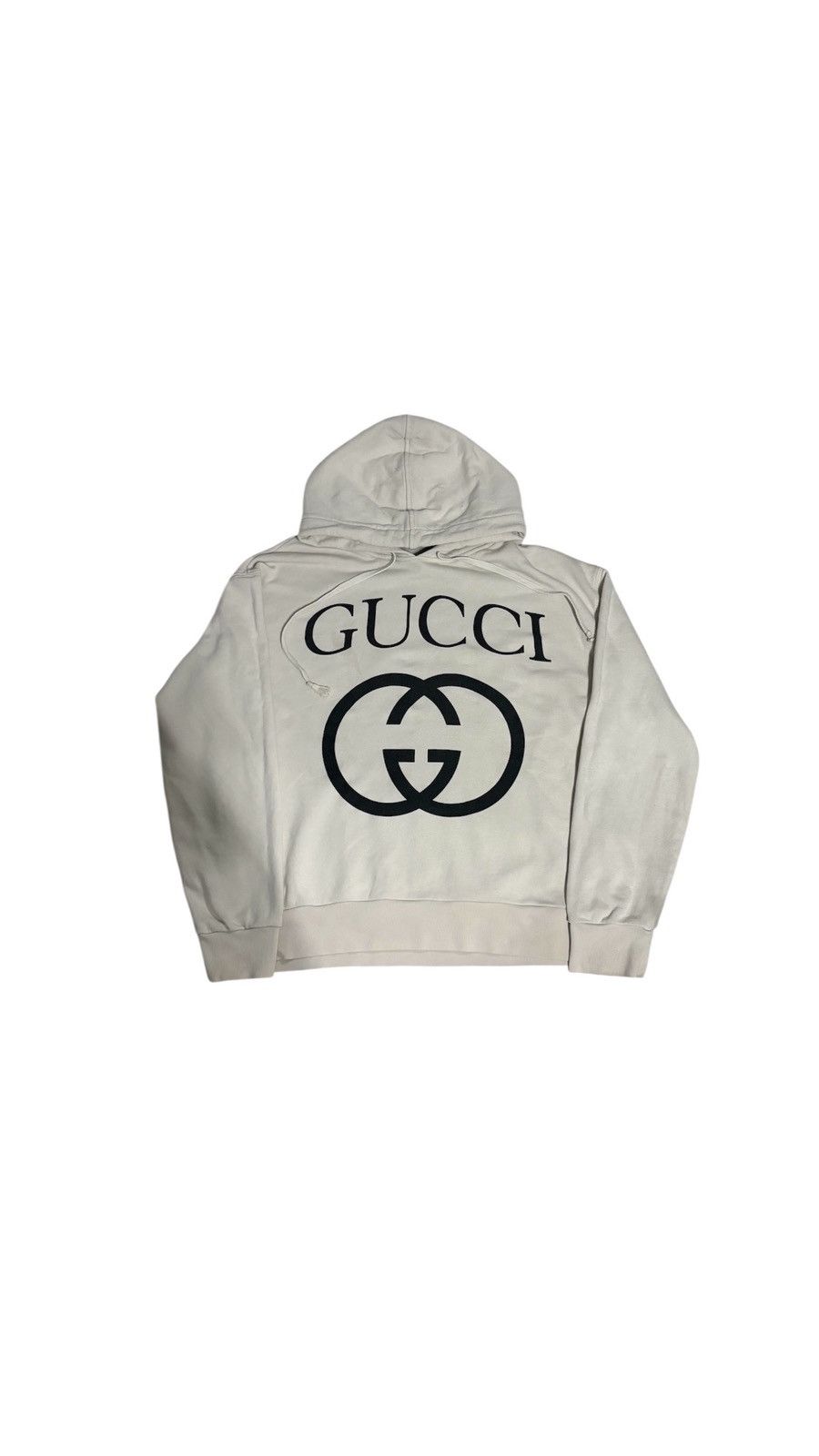 Beige Gucci Hoodie Big Logo Size: M