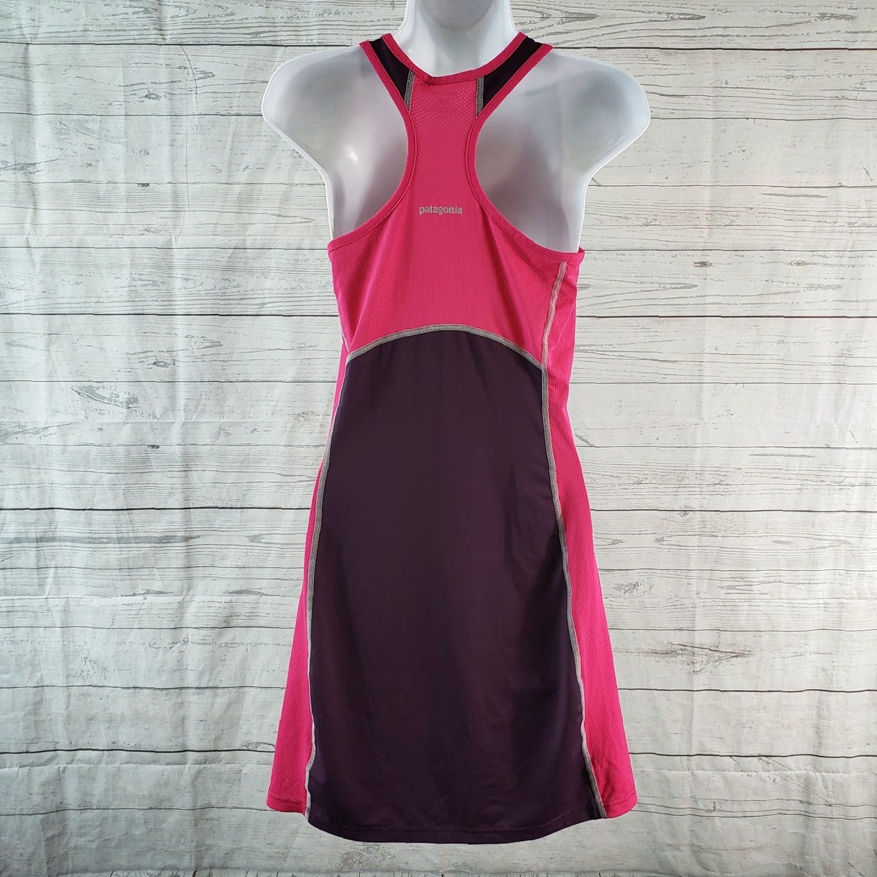 Patagonia Patagonia Womens All Weather Dress Sz S Pink Purple Sleeveless Scoop Neck Racerback A-Line Short Dress Size S / US 4 / IT 40 - 5 Thumbnail