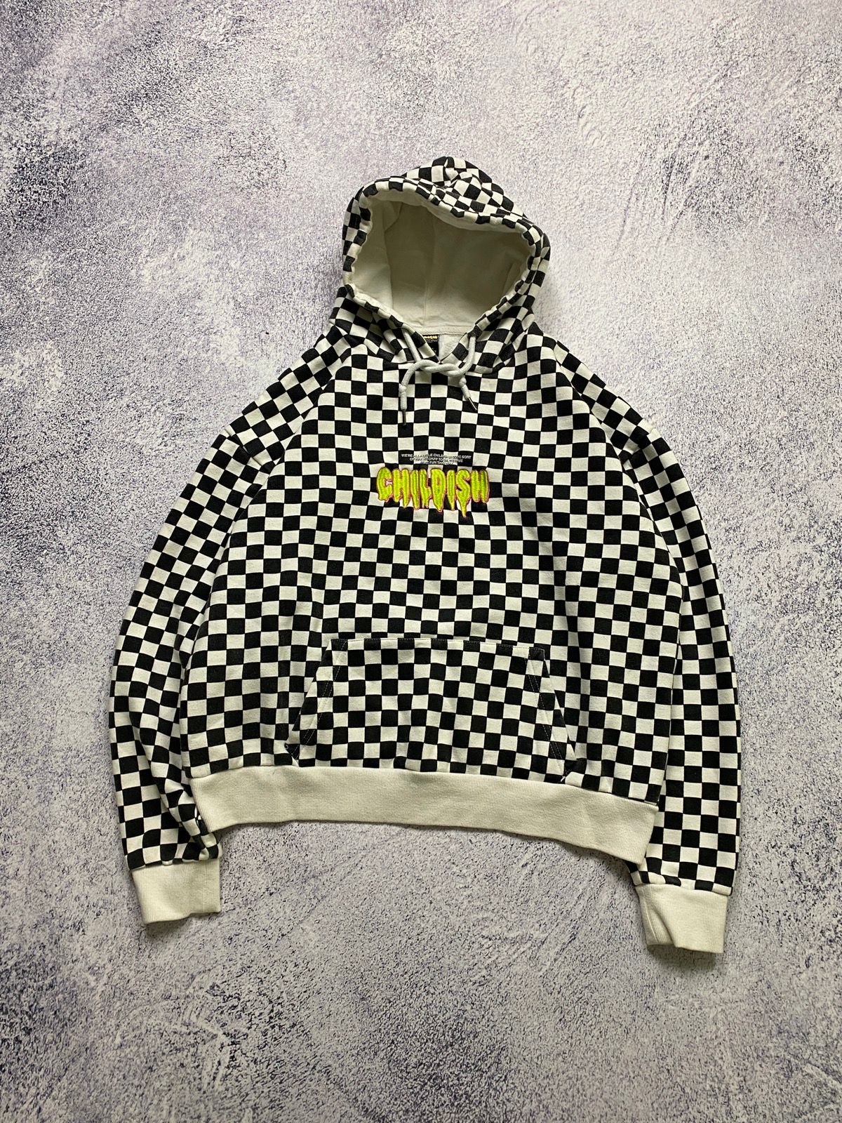 Pre-owned Childs Vintage Childish Checkered Hoodie In White