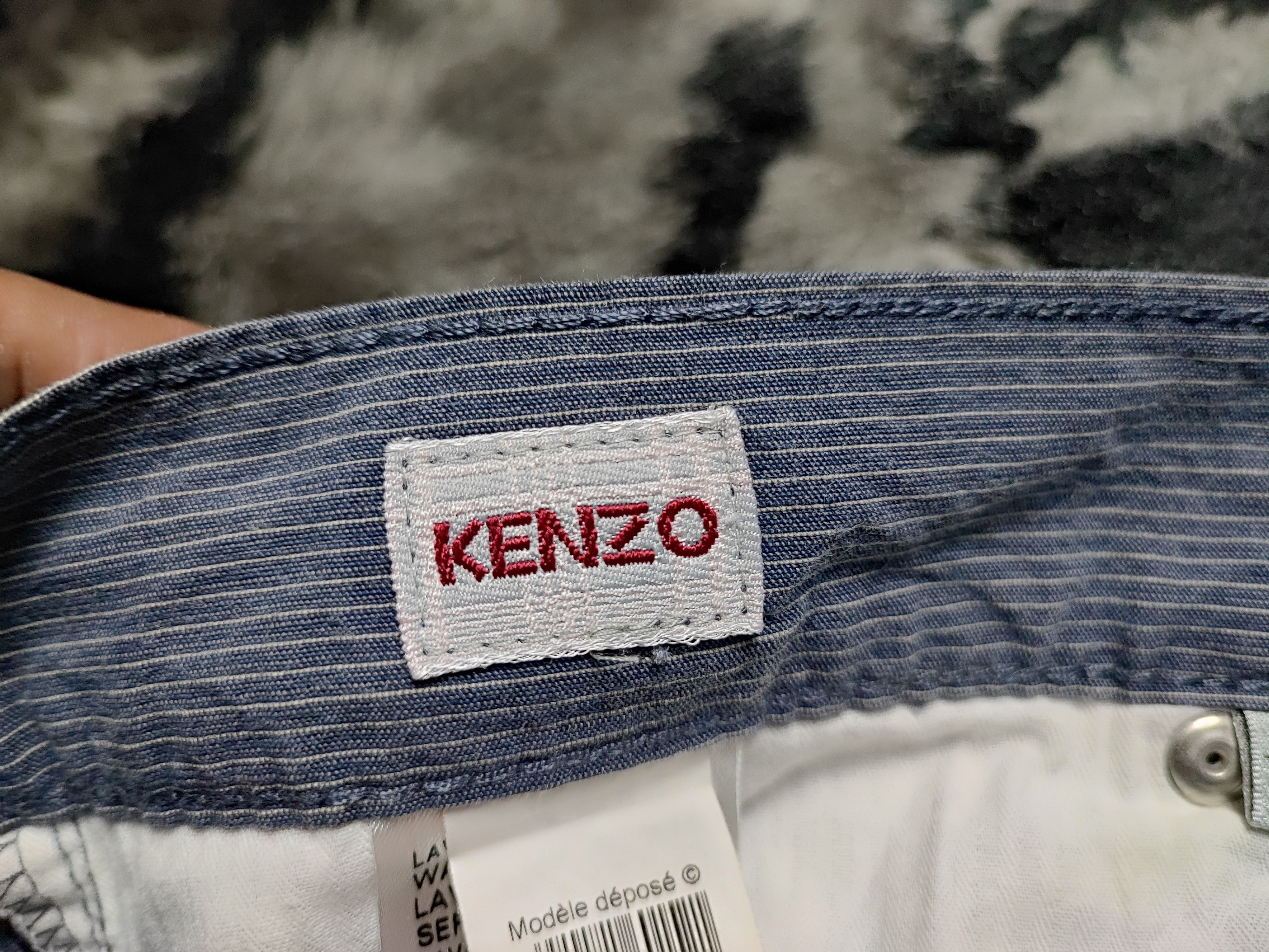 Japanese Brand Stripe Hickory Cotton Pants by Kenzo Size US 30 / EU 46 - 17 Thumbnail