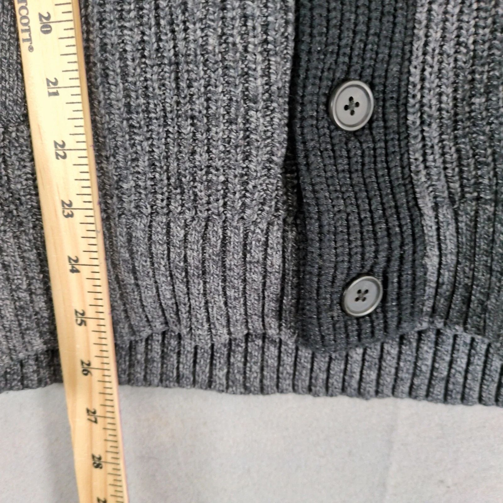 Banana Republic Banana Republic Gray Black Button Cardigan Sweater Men's S Size US S / EU 44-46 / 1 - 7 Thumbnail