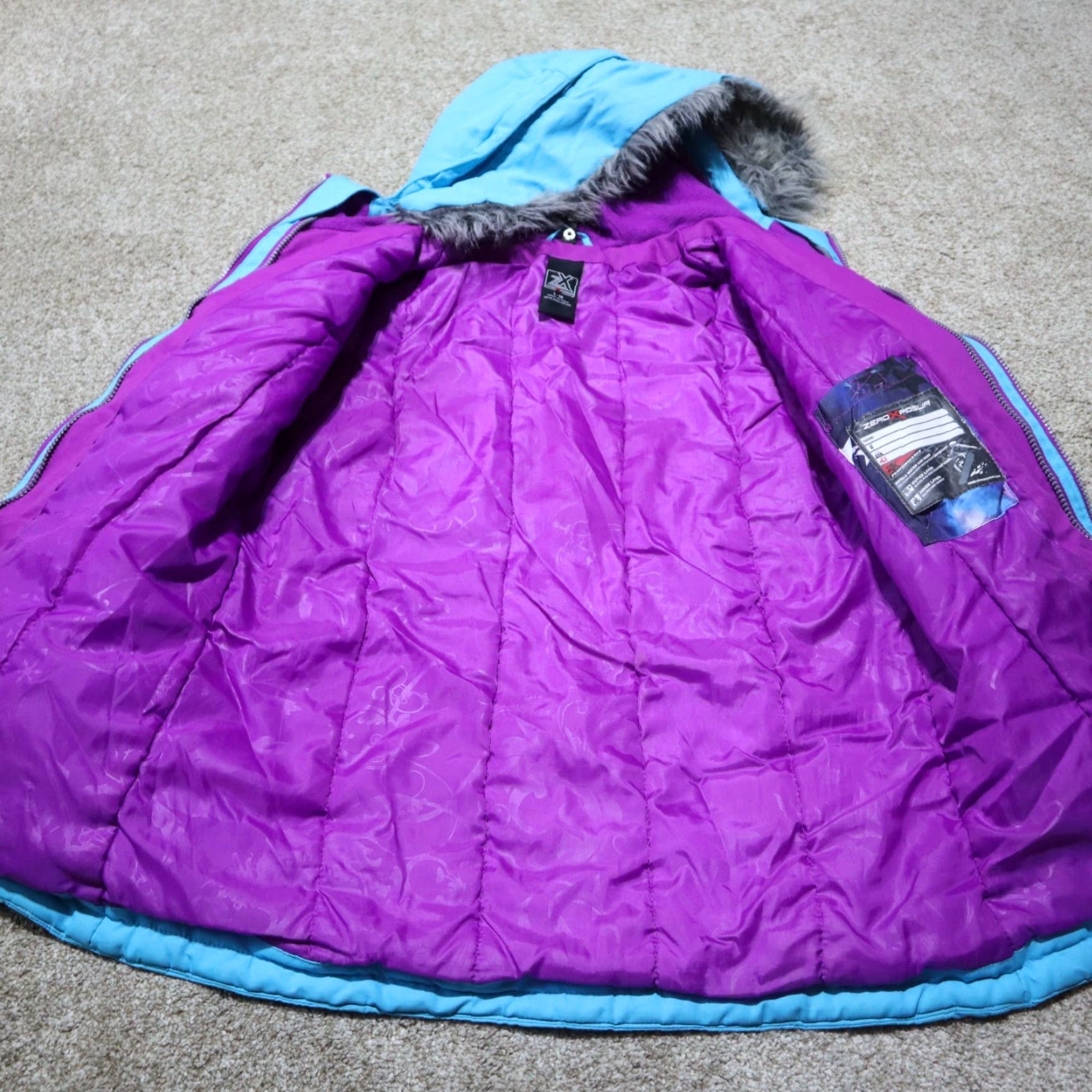ZeroXposur ZeroXposur Jacket Women Aqua Blue Polyester Winter Hooded Full Zip Size L Size L / US 10 / IT 46 - 6 Thumbnail