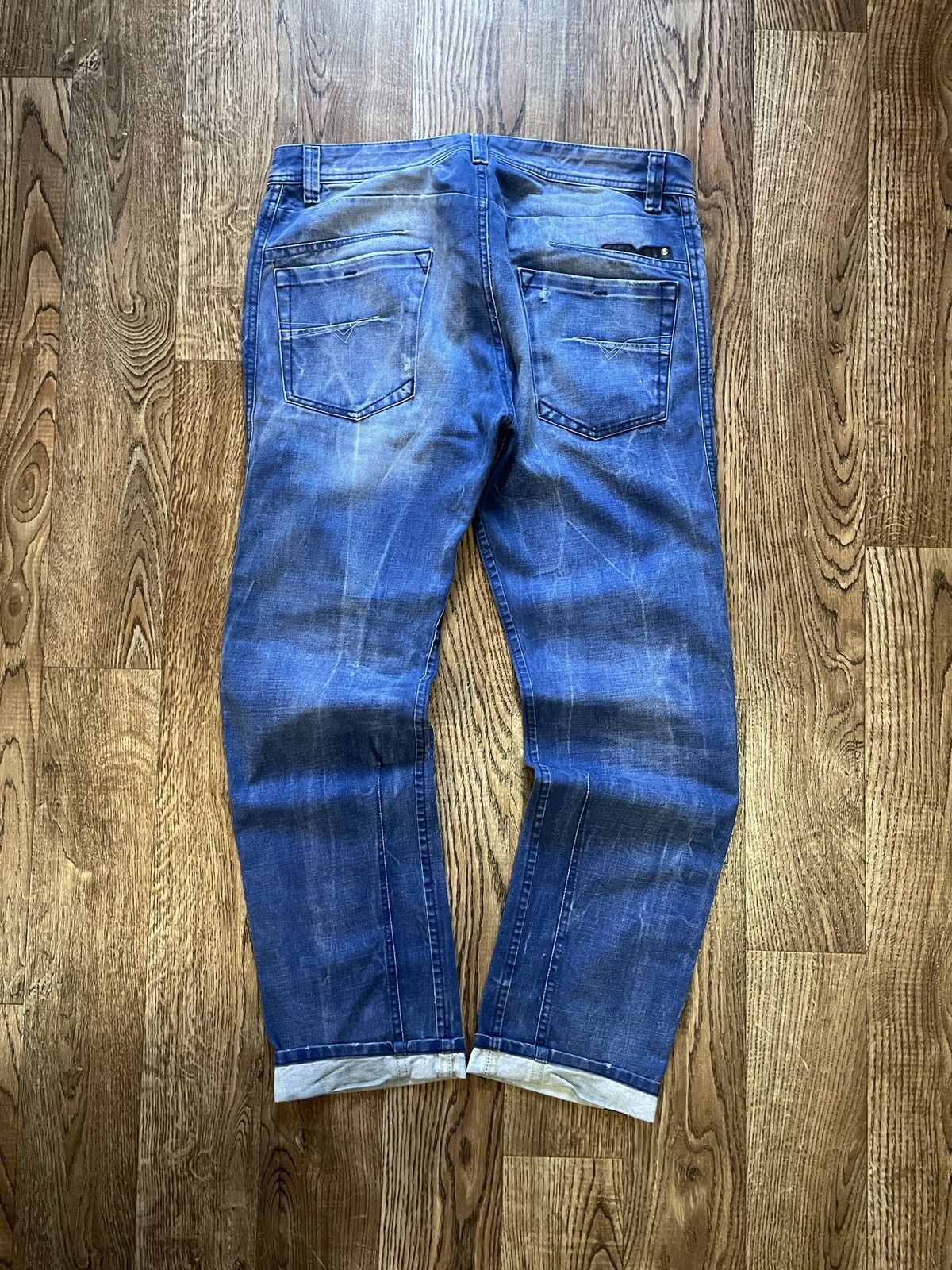 Diesel Vintage Mans Diesel Darron Regular Selvedge Denim Jeans Size US 34 / EU 50 - 8 Thumbnail