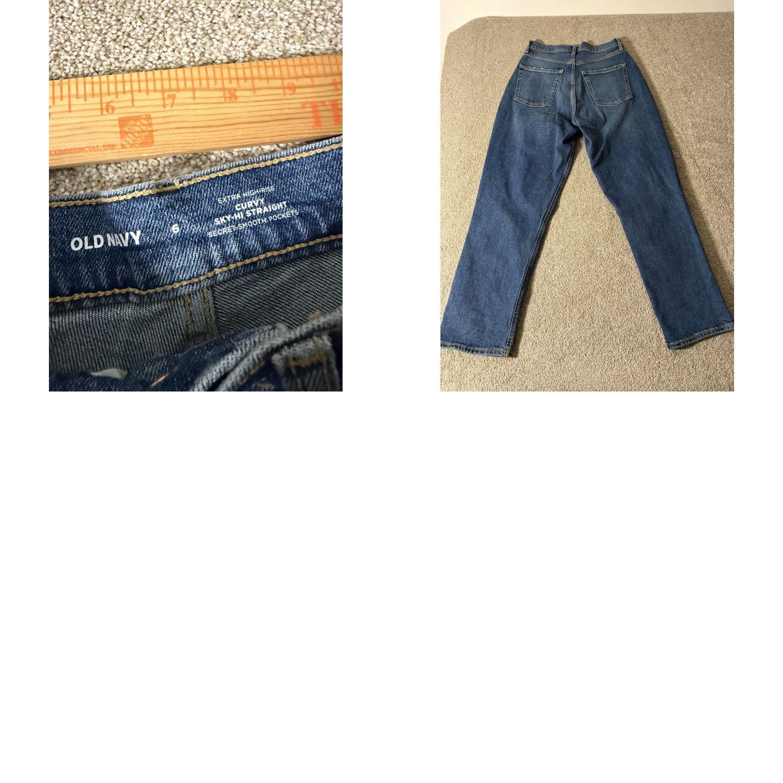 Old Navy Old Navy Womens 6 Straight Denim Jeans Sky-Hi Distressed Medium Size 28" / US 6 / IT 42 - 8 Thumbnail