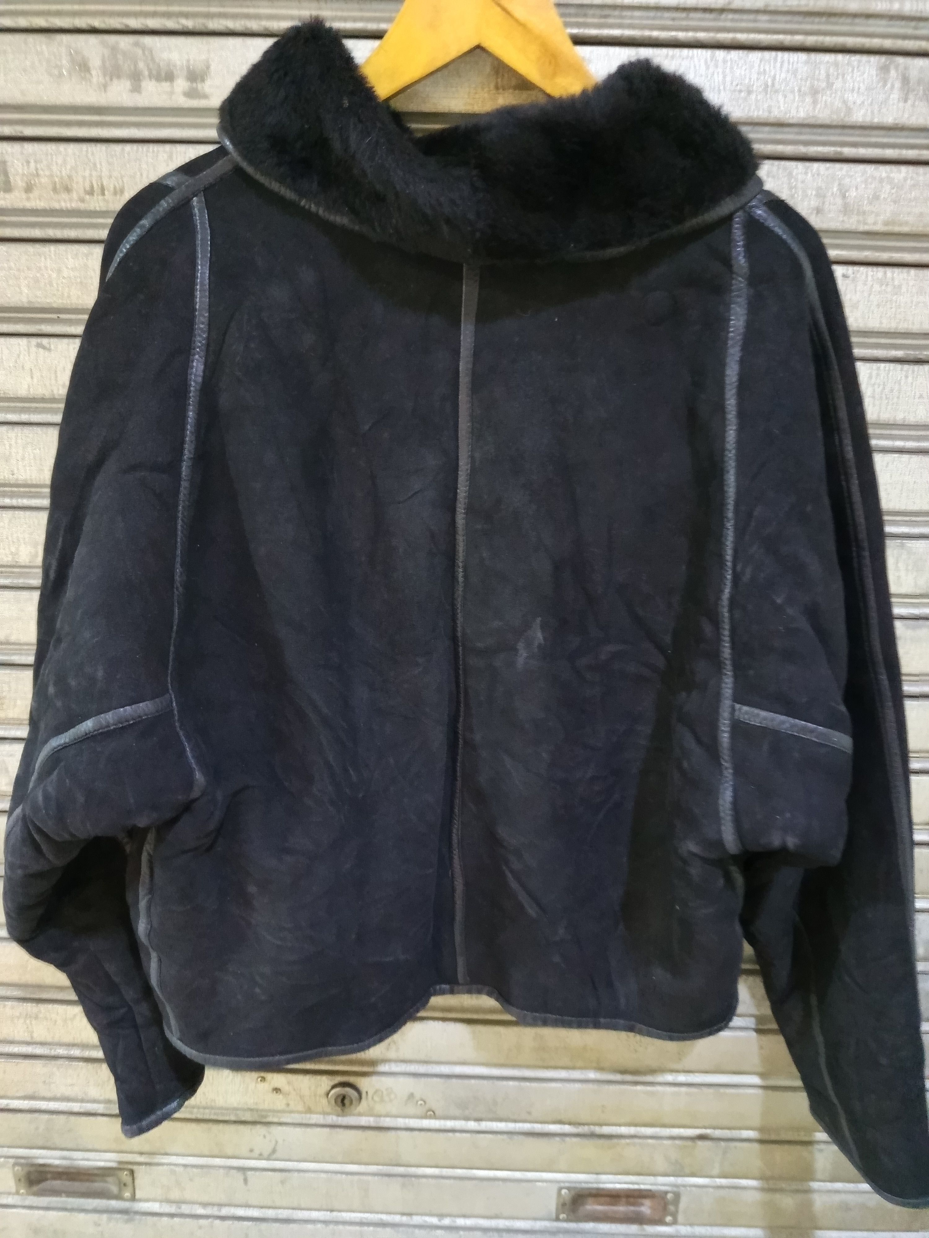 Emmanuelle Khanh 1970s Emmanuel Khanh Paris Shearling Cropped Jacket Size L / US 10 / IT 46 - 11 Thumbnail