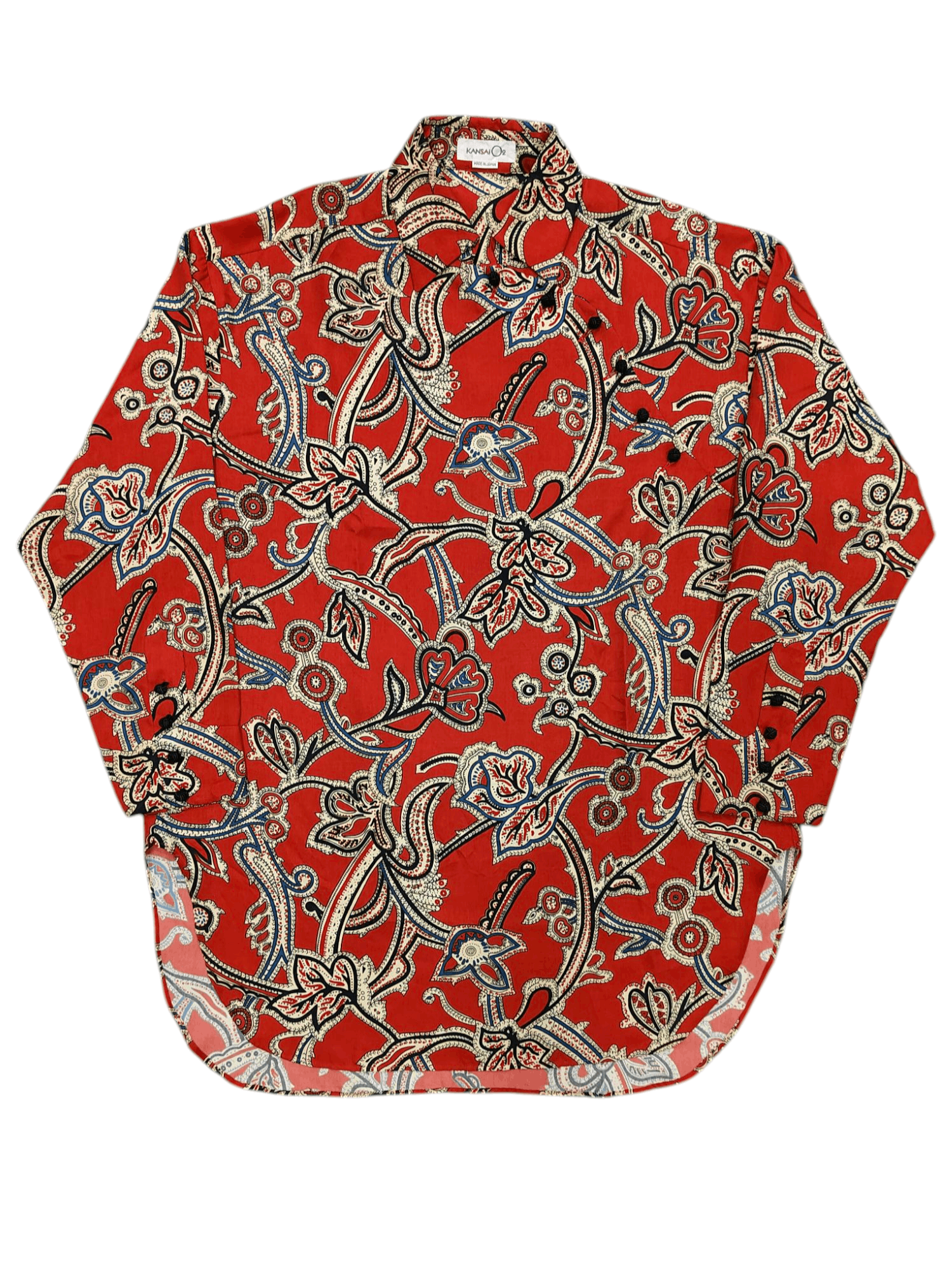 Kansai Yamamoto RARE🔥Vtg 80s Kansai O2 Florals Art Asymmetric Button Ups Size US L / EU 52-54 / 3 - 1 Thumbnail