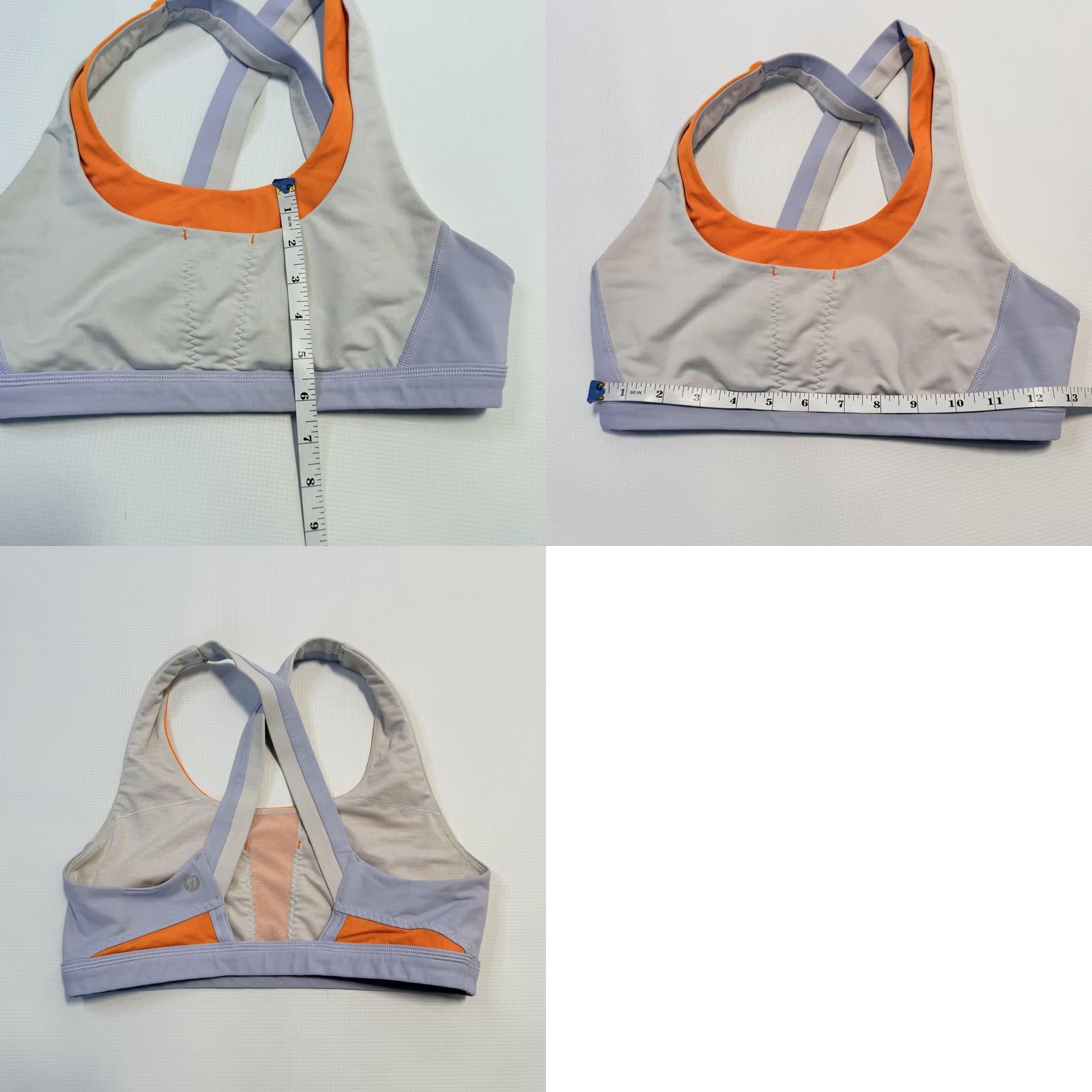 Lululemon Lululemon Sports Bra Womens S Orange Run Stuff Your Bra Crossback Colorblock Size ONE SIZE - 8 Thumbnail