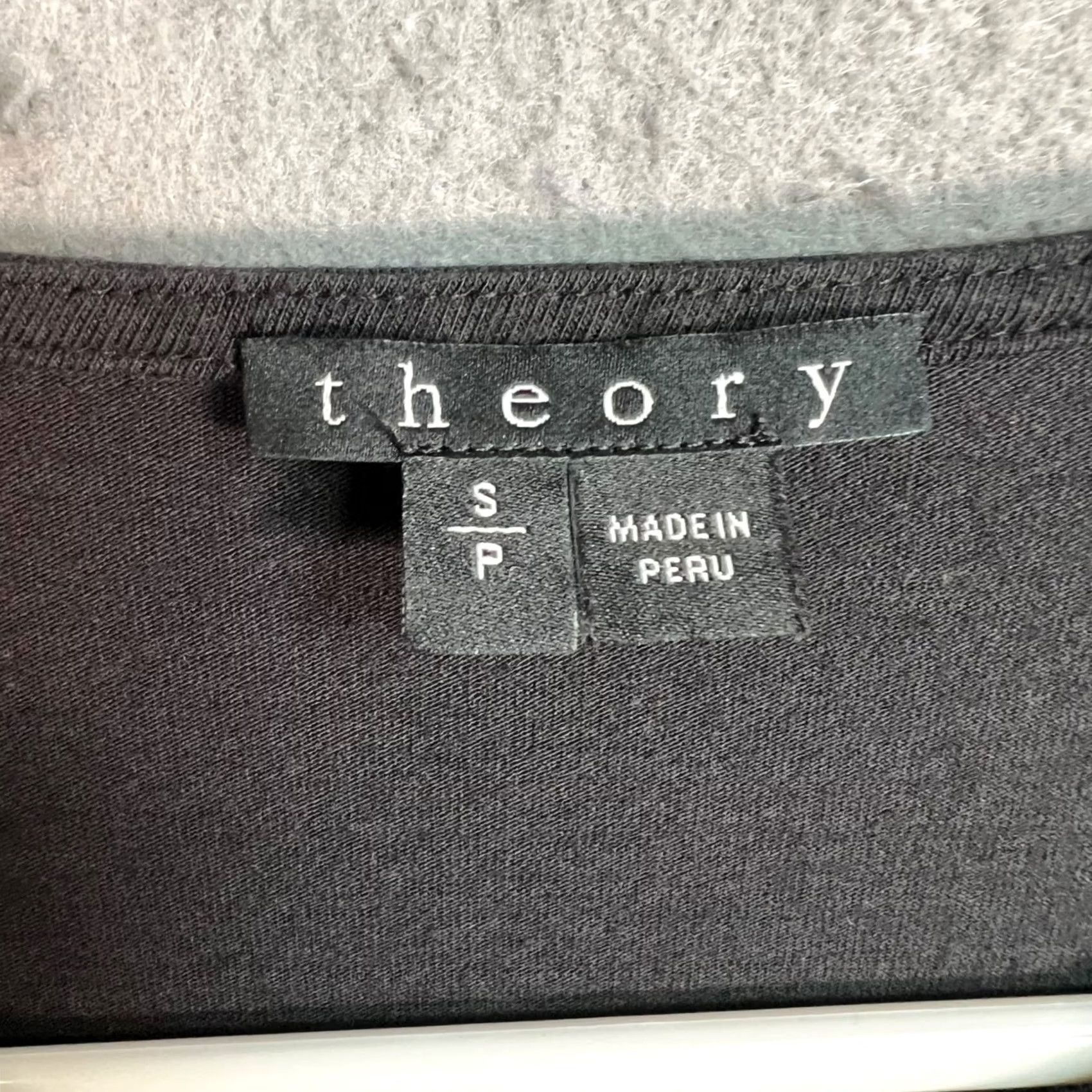 Theory Theory Womens Size Small Black & White Short Sleeve Tunic Dress Shirt Dress Womens Small Black Knit Modal Pima Cotton Casual 90s (if applicable) Mens? Size 28" / US 6 / IT 42 - 3 Thumbnail