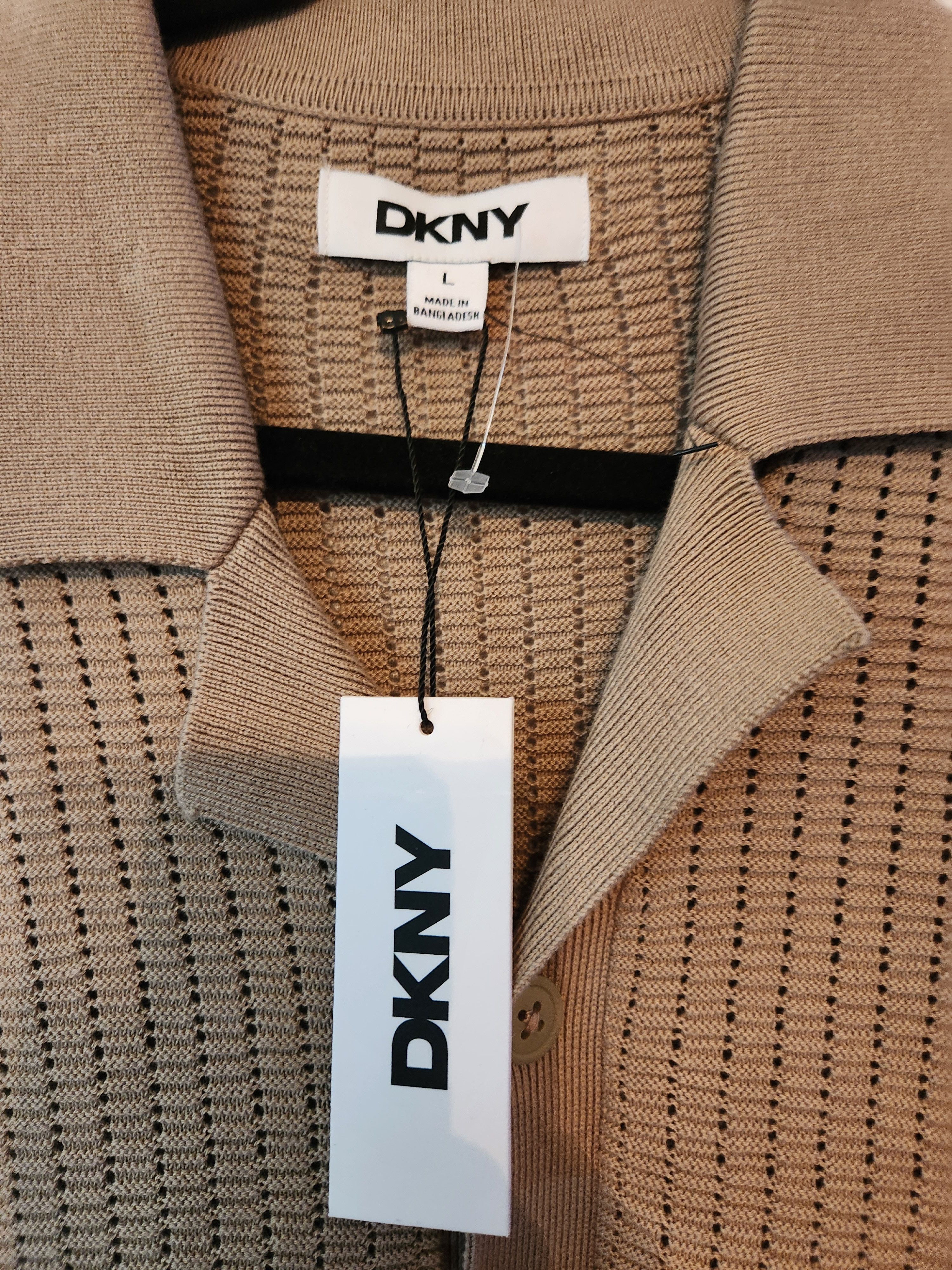 DKNY 100% Cotton Knit Short Sleeve Button Front Shirt Size US L / EU 52-54 / 3 - 3 Thumbnail