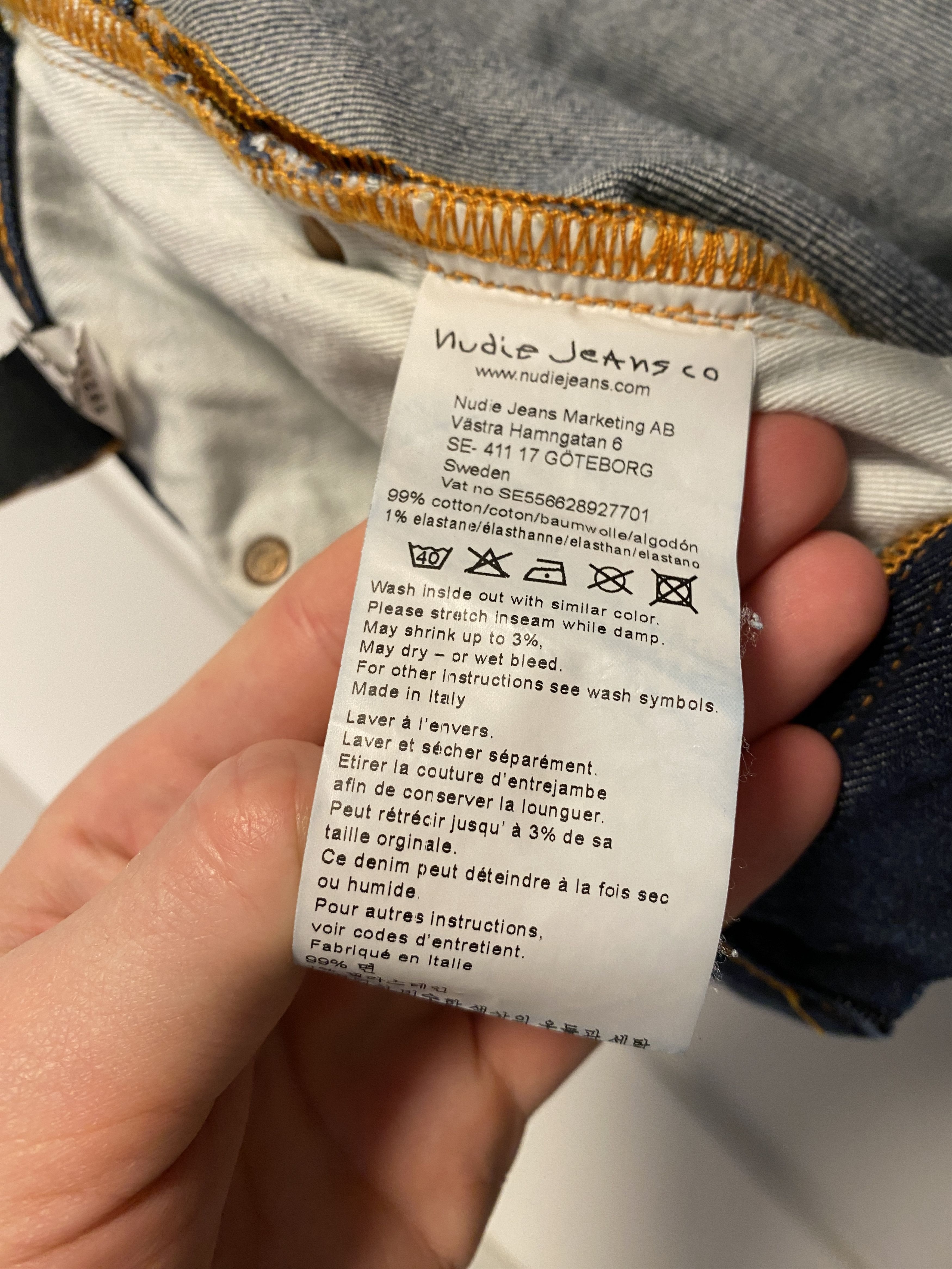 Denime × Nudie Jeans Nudie Jeans Lean Dean Dry 16 Dips denim jeans size W 32 L 30 Size US 32 / EU 48 - 10 Thumbnail
