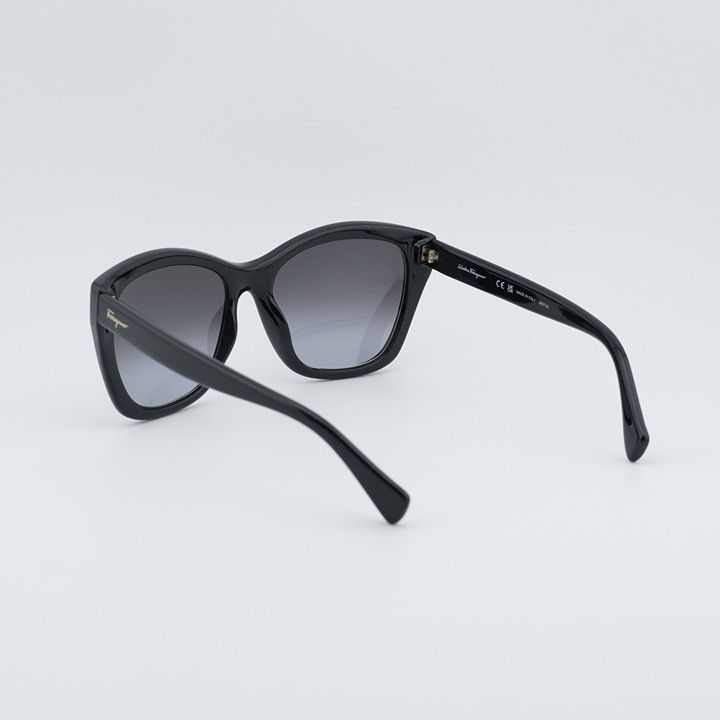 Salvatore Ferragamo Salvatore Ferragamo SF957S 001 Sunglasses Black Cat Eye Fram Size ONE SIZE - 4 Thumbnail