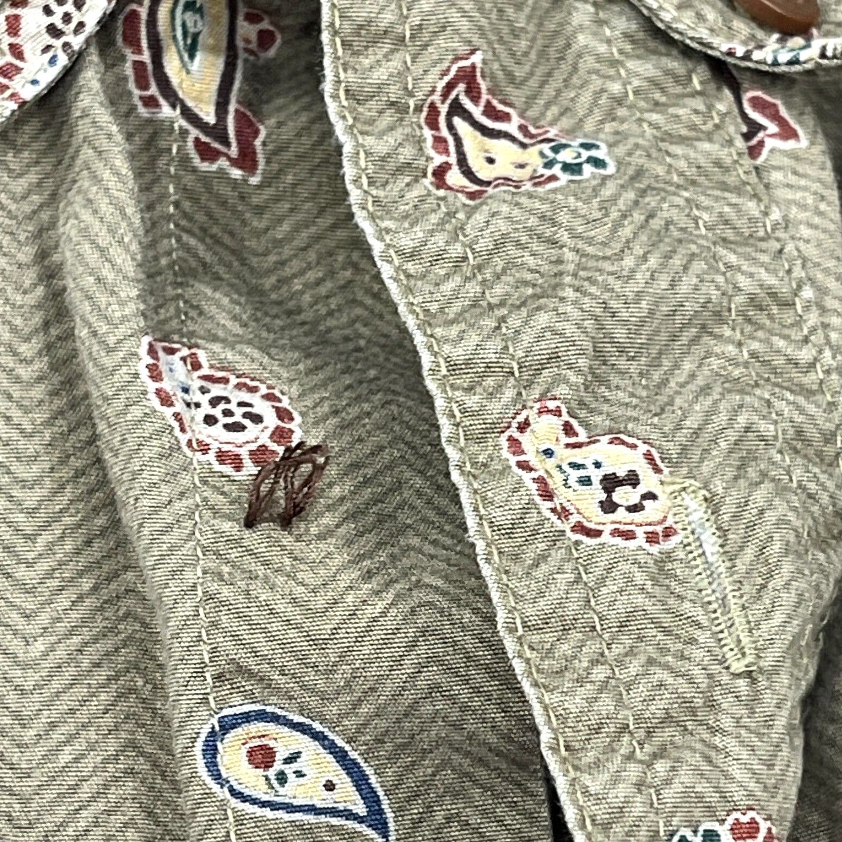 Chaps Vintage Chaps Ralph Lauren Men's Short Sleeve Button-Up Shirt Brown 90s Western Casual Size US M / EU 48-50 / 2 - 4 Thumbnail