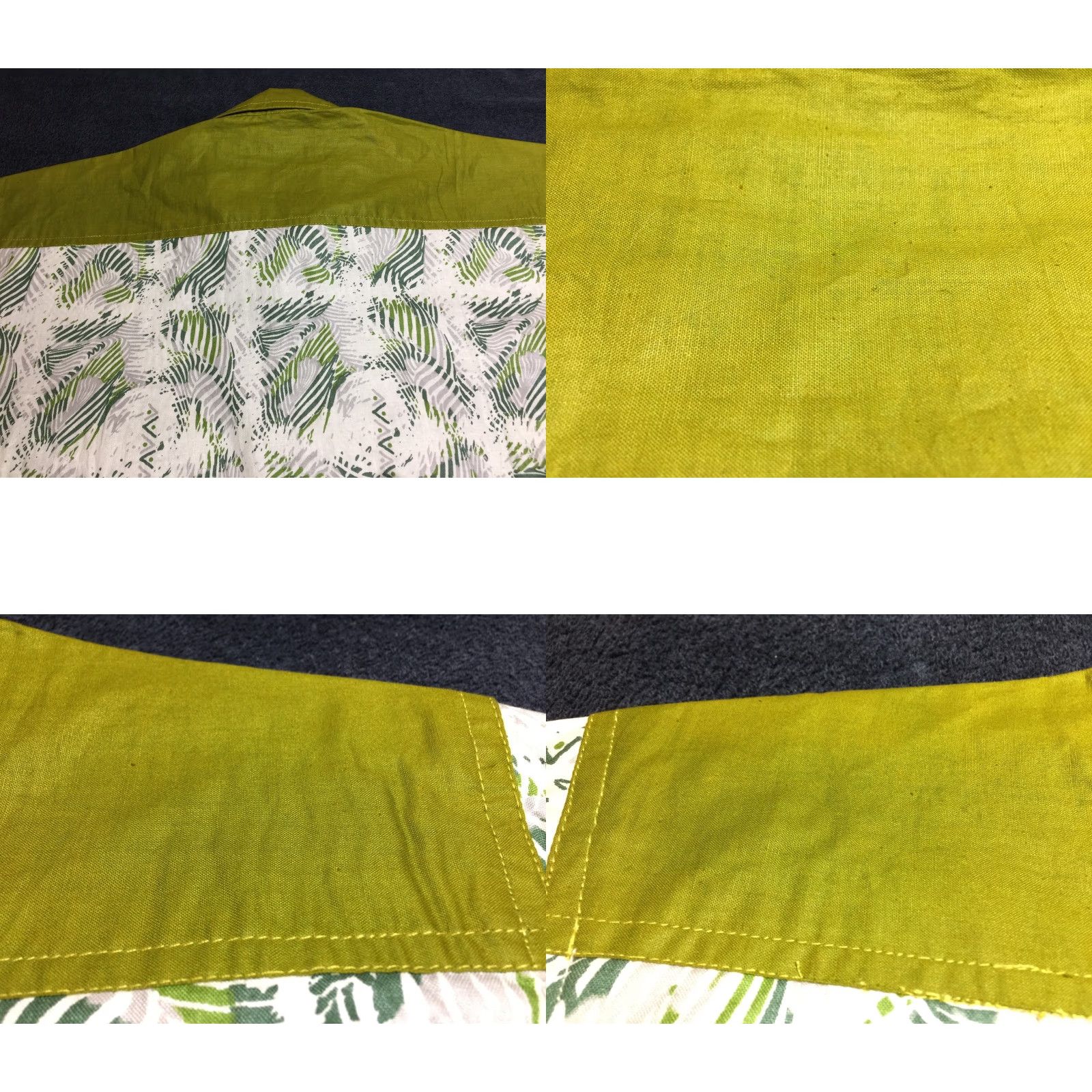 Vintage VINTAGE Unbranded Men's Button-Up Shirt XL Green Floral Short Sleeve Cotton Adult Size US XL / EU 56 / 4 - 8 Thumbnail