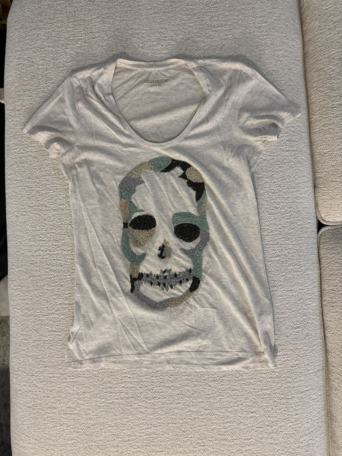 Zadig & Voltaire Zadig & Voltaire skull tee shirt Size S / US 4 / IT 40 - 1 Thumbnail