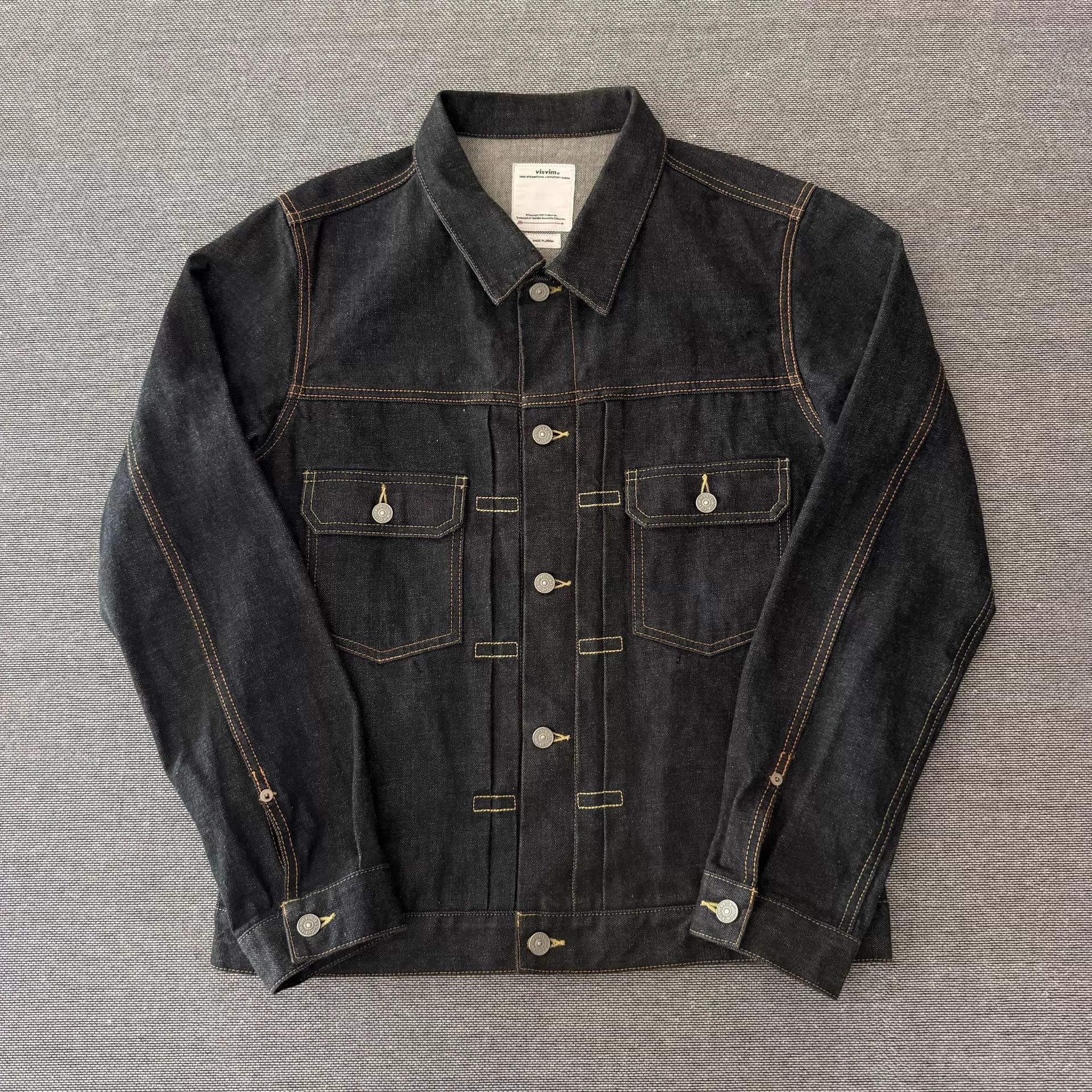 Visvim Visvim 101 21AW Black Raw Denim Jacket Type 2 Size US M / EU 48-50 / 2 - 1 Thumbnail