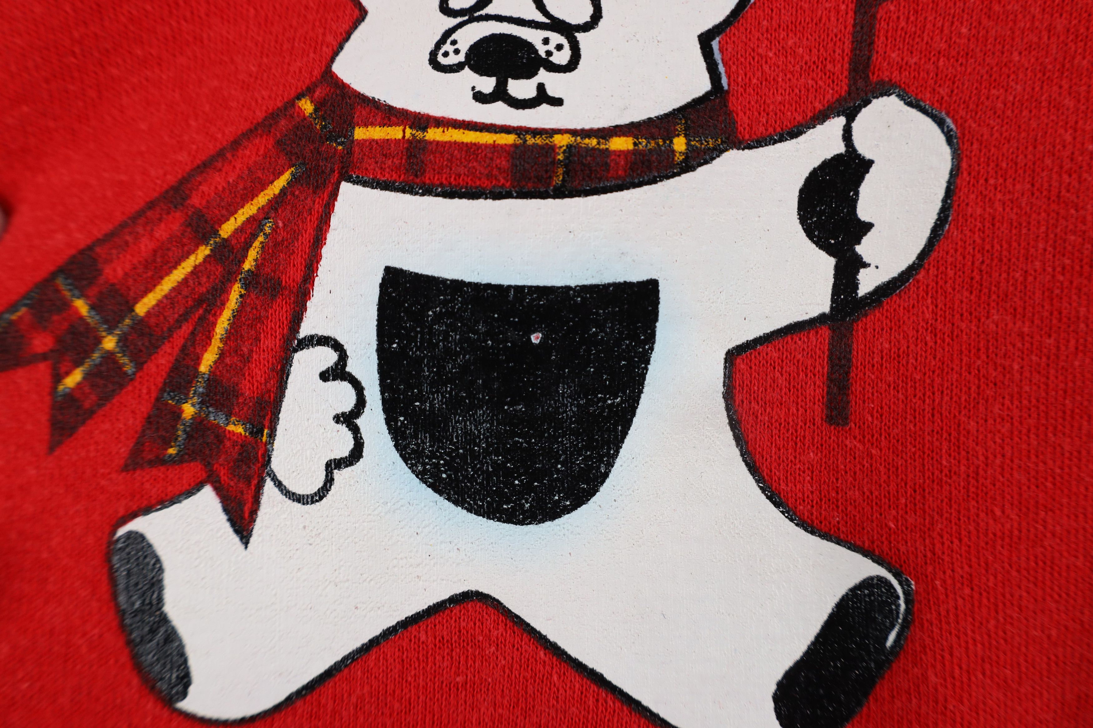 Vintage Vintage 80s Streetwear Bear Crewneck Sweatshirt Red USA Size M / US 6-8 / IT 42-44 - 5 Thumbnail