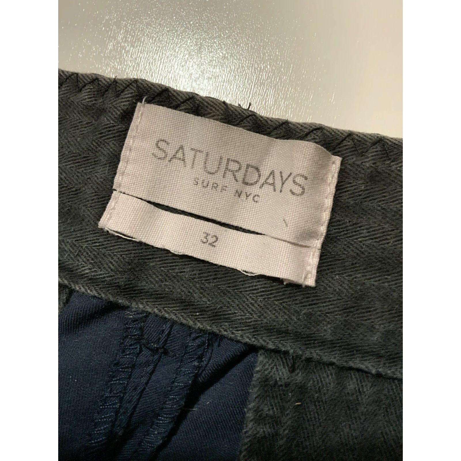 Saturdays NYC Saturdays Surf NYC Chino Shorts Navy Blue Flat Front Cotton Blend 32 Men Accessories? Wait. Size US 32 / EU 48 - 4 Thumbnail