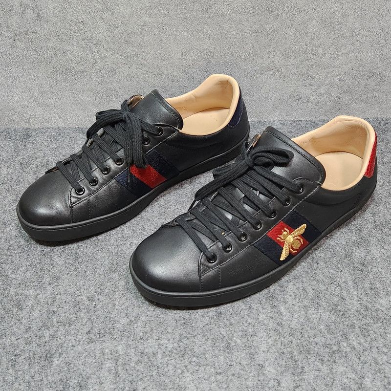Gucci Gucci Ace Bee Embroidered Casual Sneakers 0079 Size US 8.5 / EU 41-42 - 1 Thumbnail