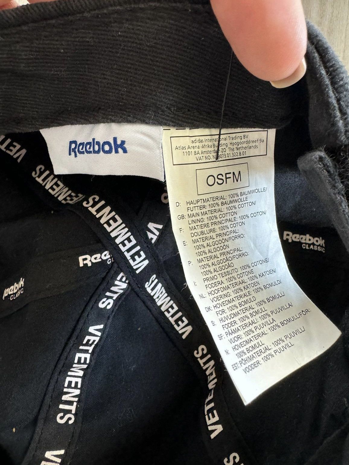 Vetements Vetements Reebok Israel Cap Size ONE SIZE - 3 Thumbnail