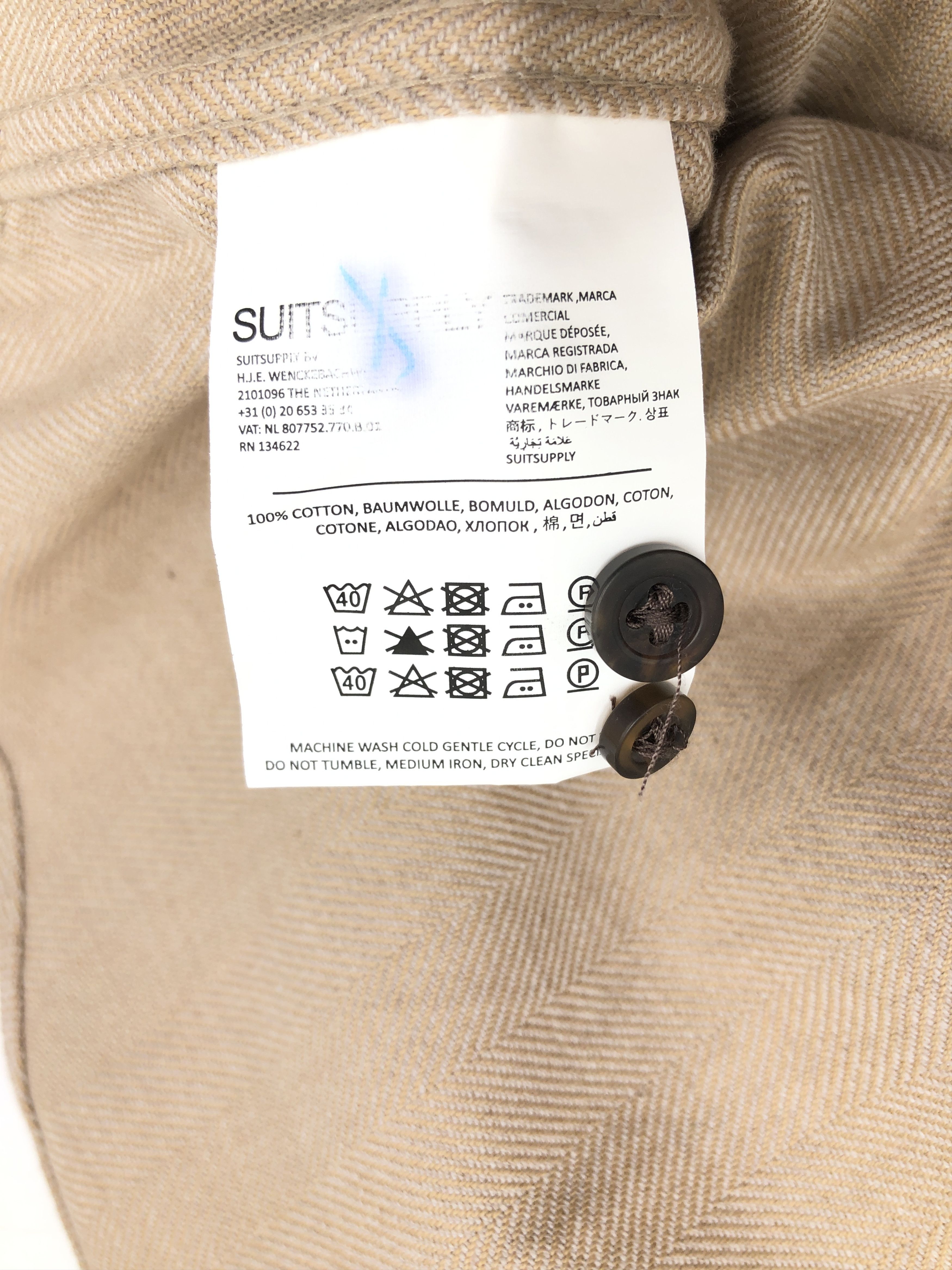 Suitsupply SUITSUPPLY Egyptian Cotton Formal Solid Slim Shirt Size 40 Size US M / EU 48-50 / 2 - 7 Thumbnail