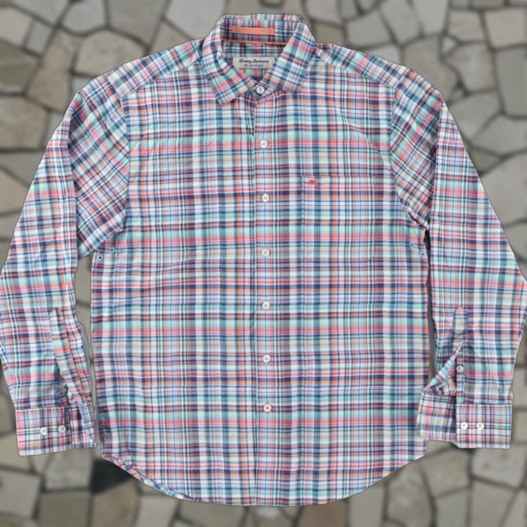 Tommy Bahama VINTAGE Tommy Bahama The Siesta Key Plaid Button Up Shirt Madras Men's S Size US S / EU 44-46 / 1 - 1 Thumbnail