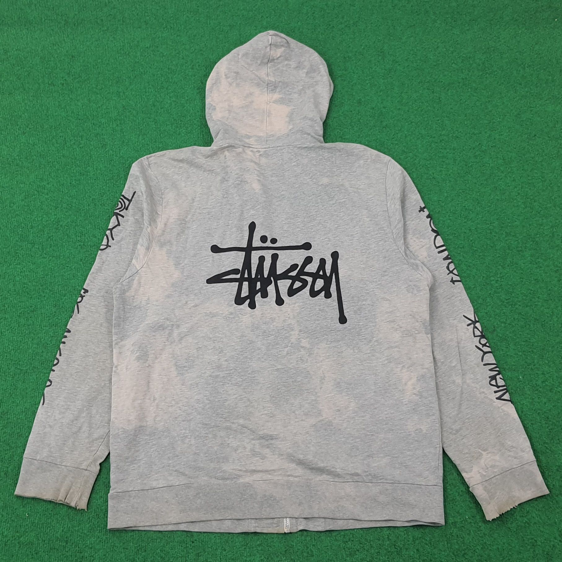 Stussy × Vintage Vintage Stussy Authentic Signature Logo Zipper Hoodie Size US M / EU 48-50 / 2 - 1 Thumbnail