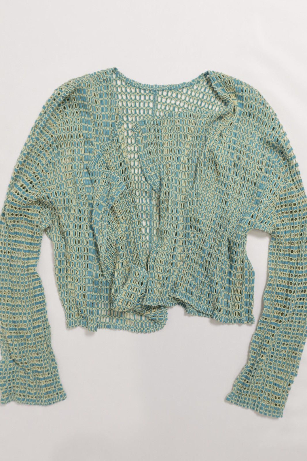image of Issey Miyake Netted Cardigan Green, Women's (Size Medium)
