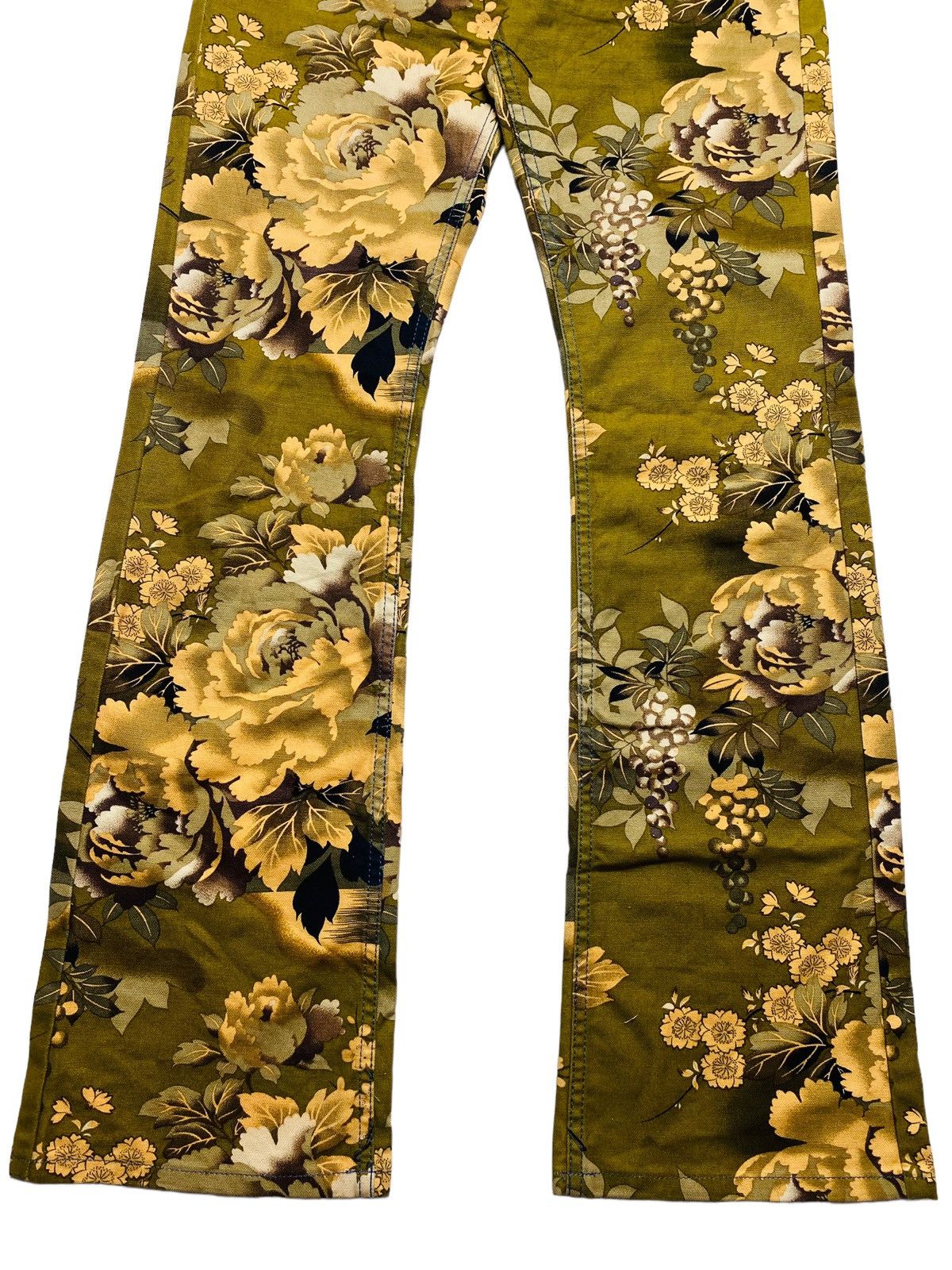 Japanese Brand × Vintage 2000s Glamdy - Fantasy Floral Flared Pants Size US 29 - 4 Thumbnail