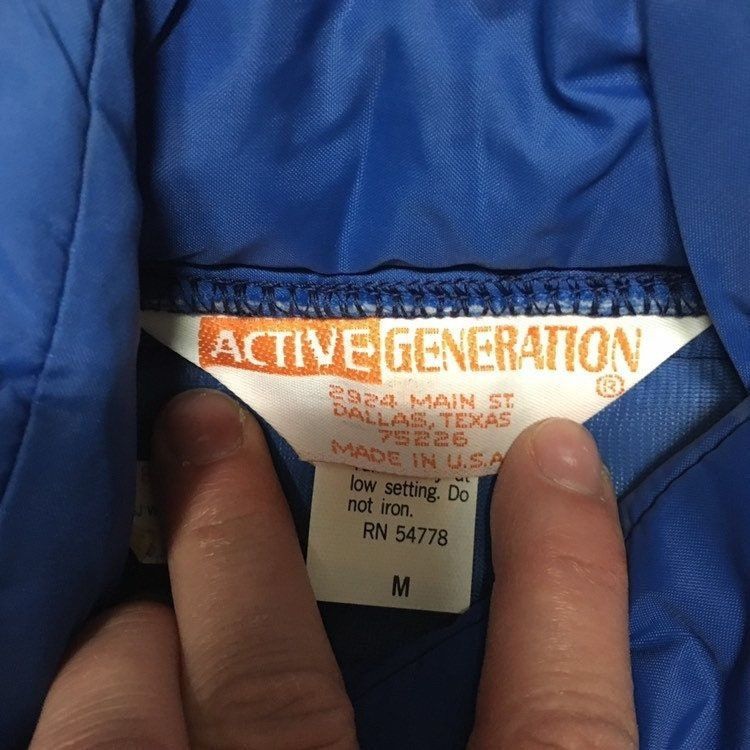 Other NOS New Vtg Active Generation Blue Nylon PUFFER Vest Size US M / EU 48-50 / 2 - 3 Thumbnail