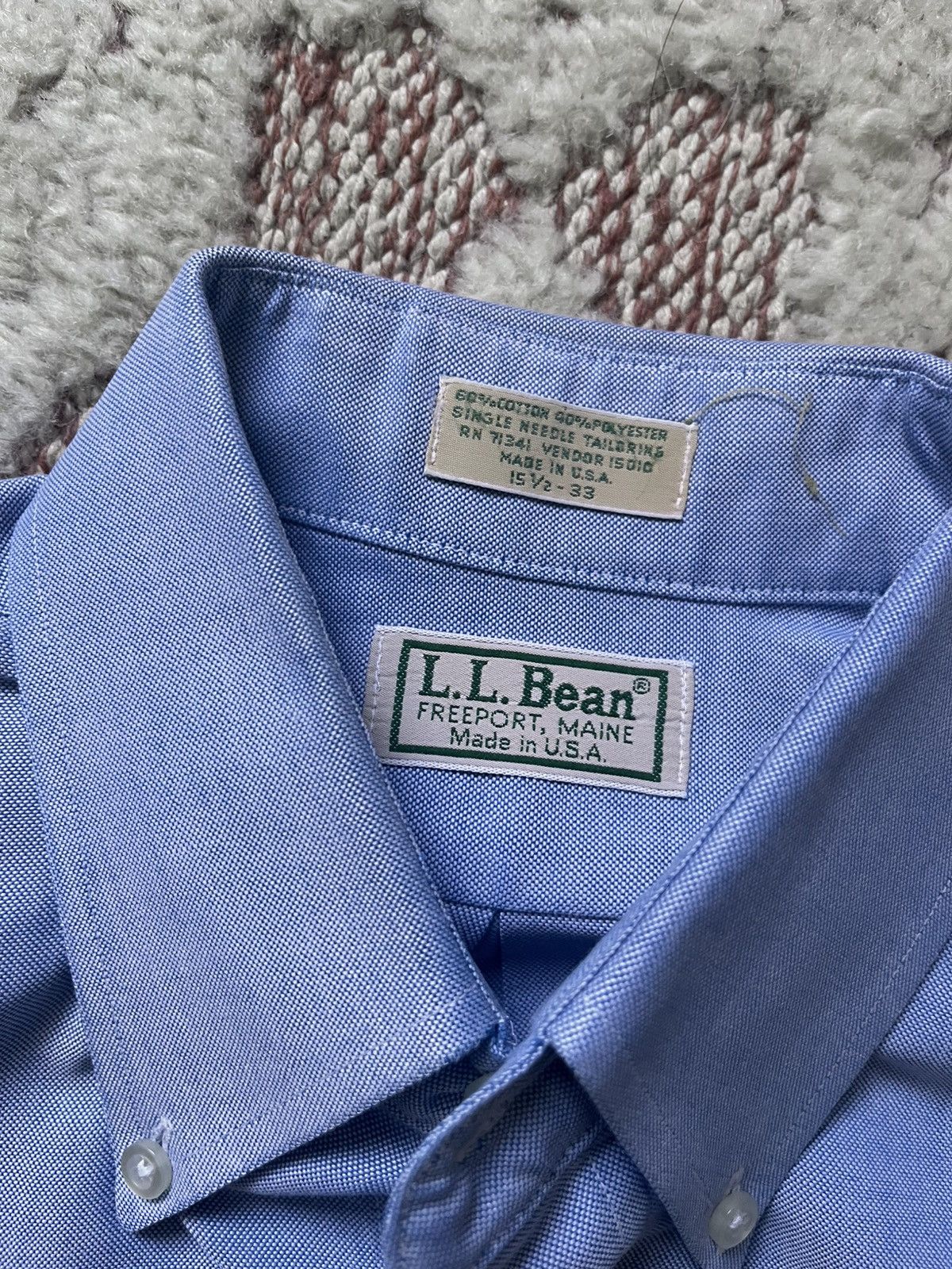 L.L. Bean × Vintage Vintage L.L.Bean Button-Down Dress Shirt Made in USA 90s Size US L / EU 52-54 / 3 - 2 Thumbnail