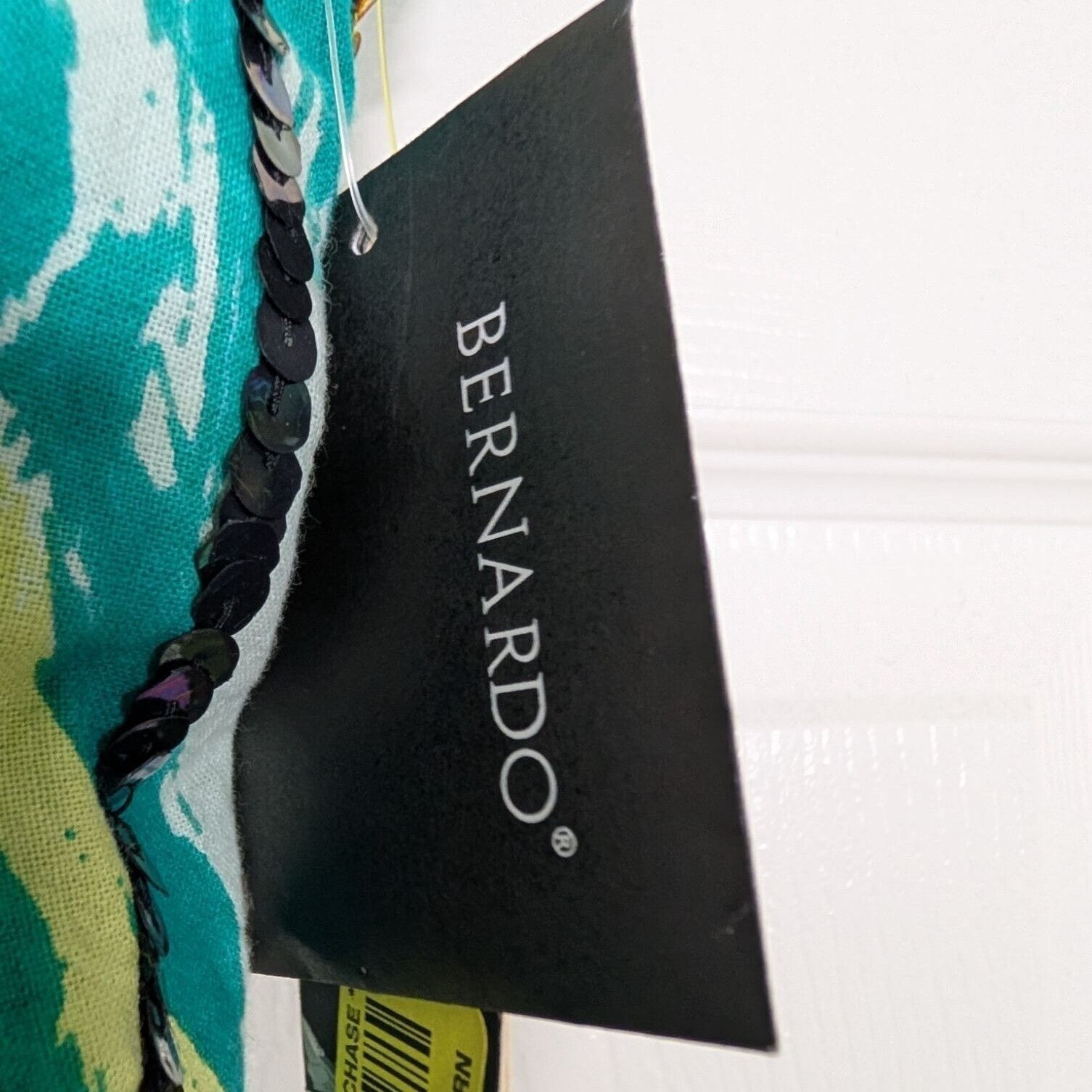 Designer NEW Bernardo Palm Tree Skirt Womens Size XL Blue Sequins 100 Size 38" / US 16 / IT 52 - 7 Thumbnail