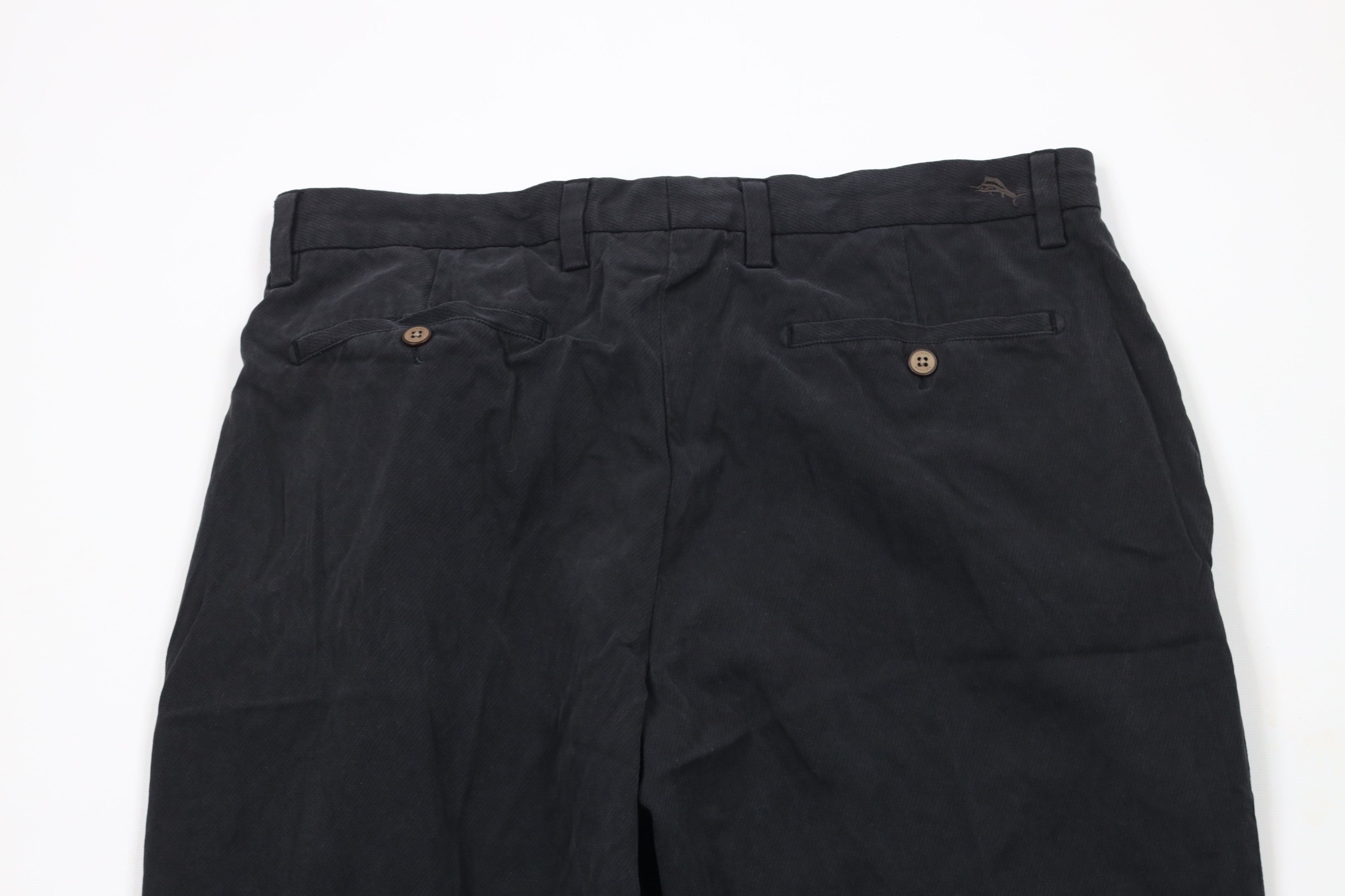Tommy Bahama × Vintage Vintage Y2K Tommy Bahama Blend Wide Leg Chino Pants Black Size US 33 - 9 Thumbnail