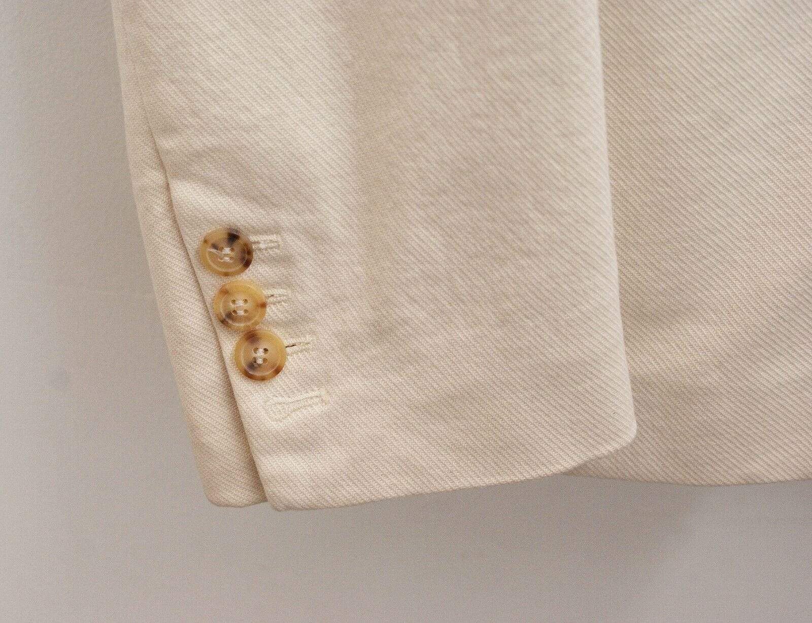 Maison Margiela Cotton Twill Blazer In Ivory Size 48R - 4 Thumbnail