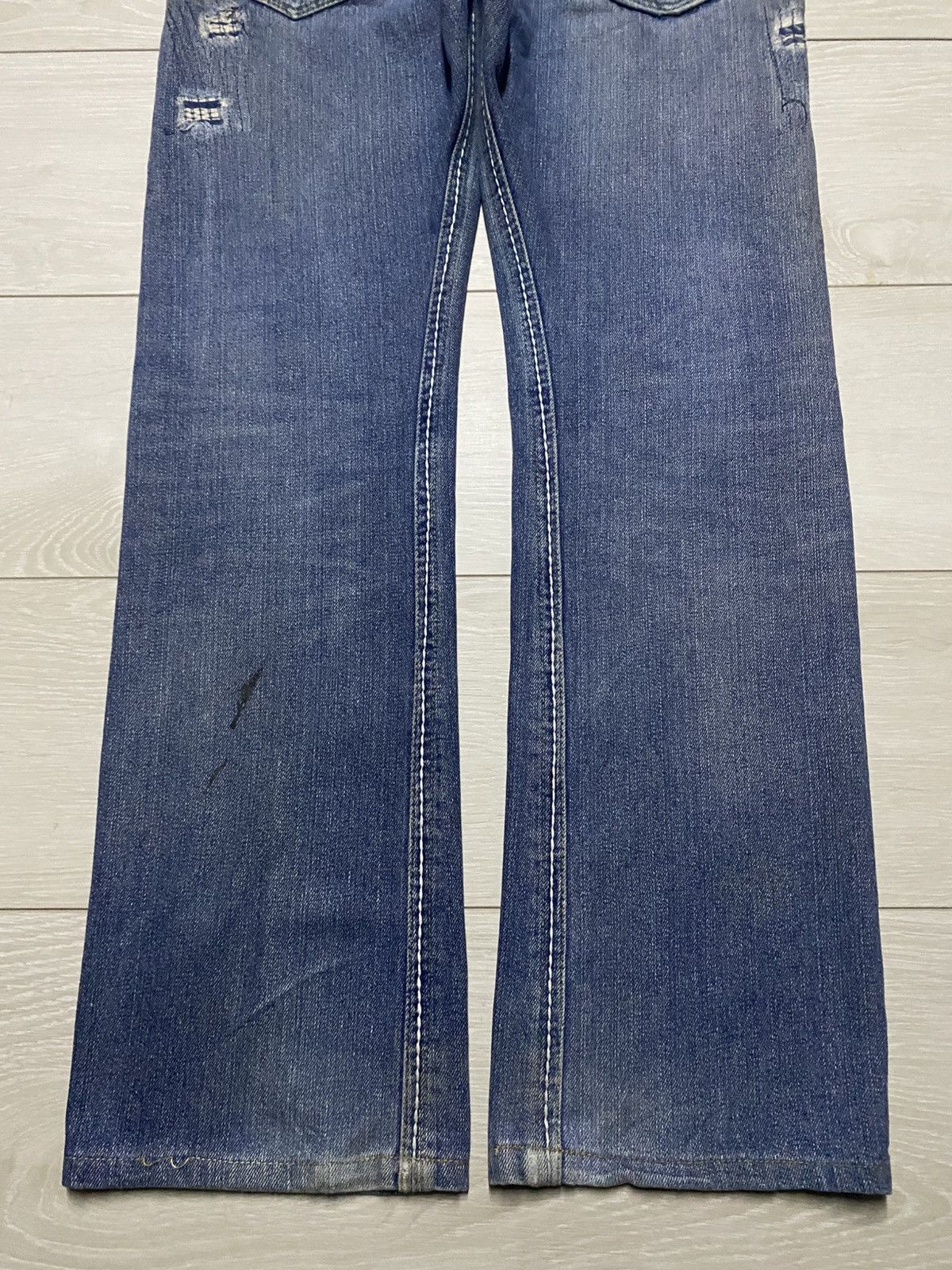 Tornado Mart Vintage Japanese Authentic Mud Wash Distressed Bootcut Jeans Size US 33 - 6 Thumbnail