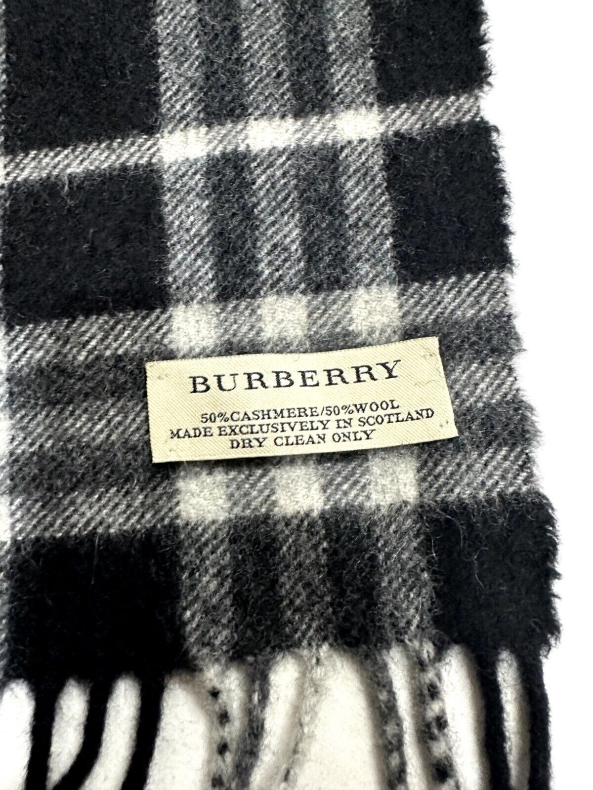 Burberry Burberry Vintage Unisex Scarf 50%Cashmere 50%Wool Size ONE SIZE - 3 Thumbnail