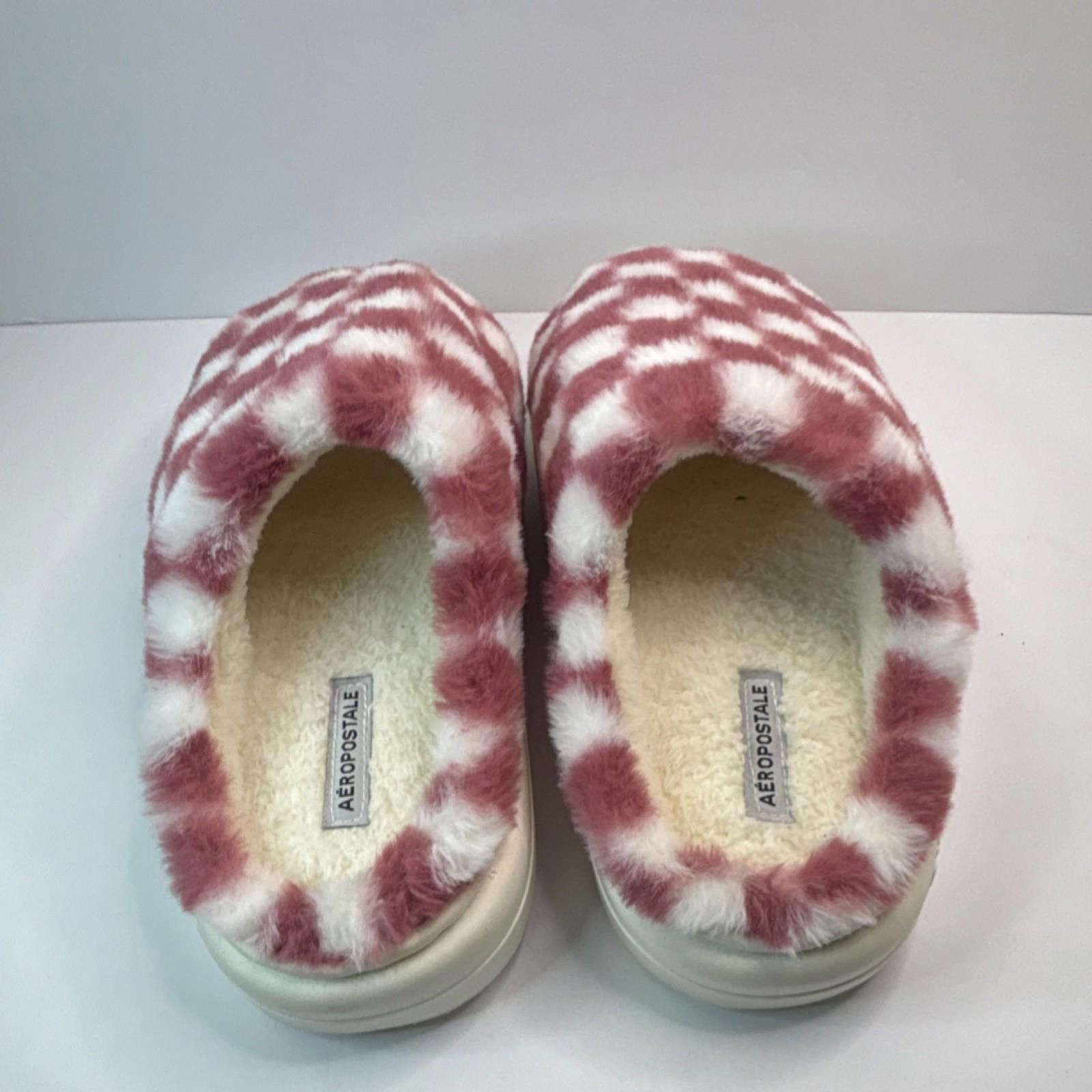 Aeropostale Aéropostale Pink White Checkered Slip-On Slippers Size 9-10 Size US 9 / IT 39 - 2 Thumbnail